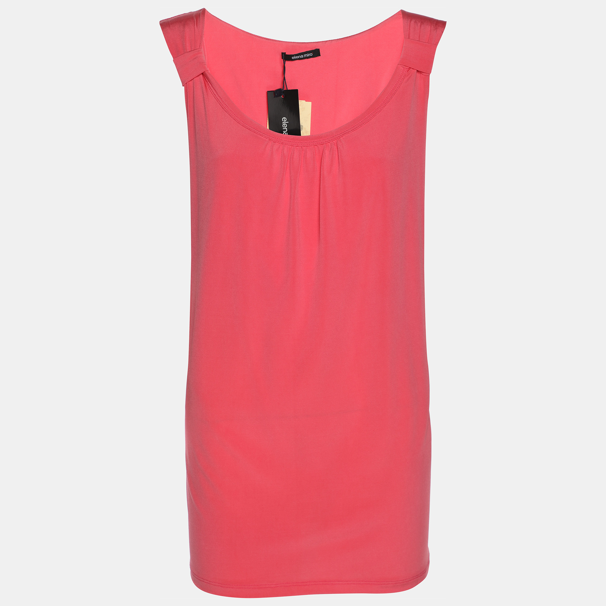 

Elena Miro Pink Jersey Sleeveless Top XL