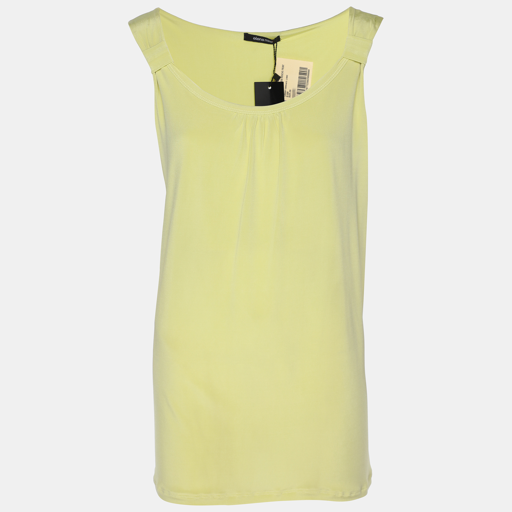 

Elena Miro Yellow Jersey Sleeveless Top XL