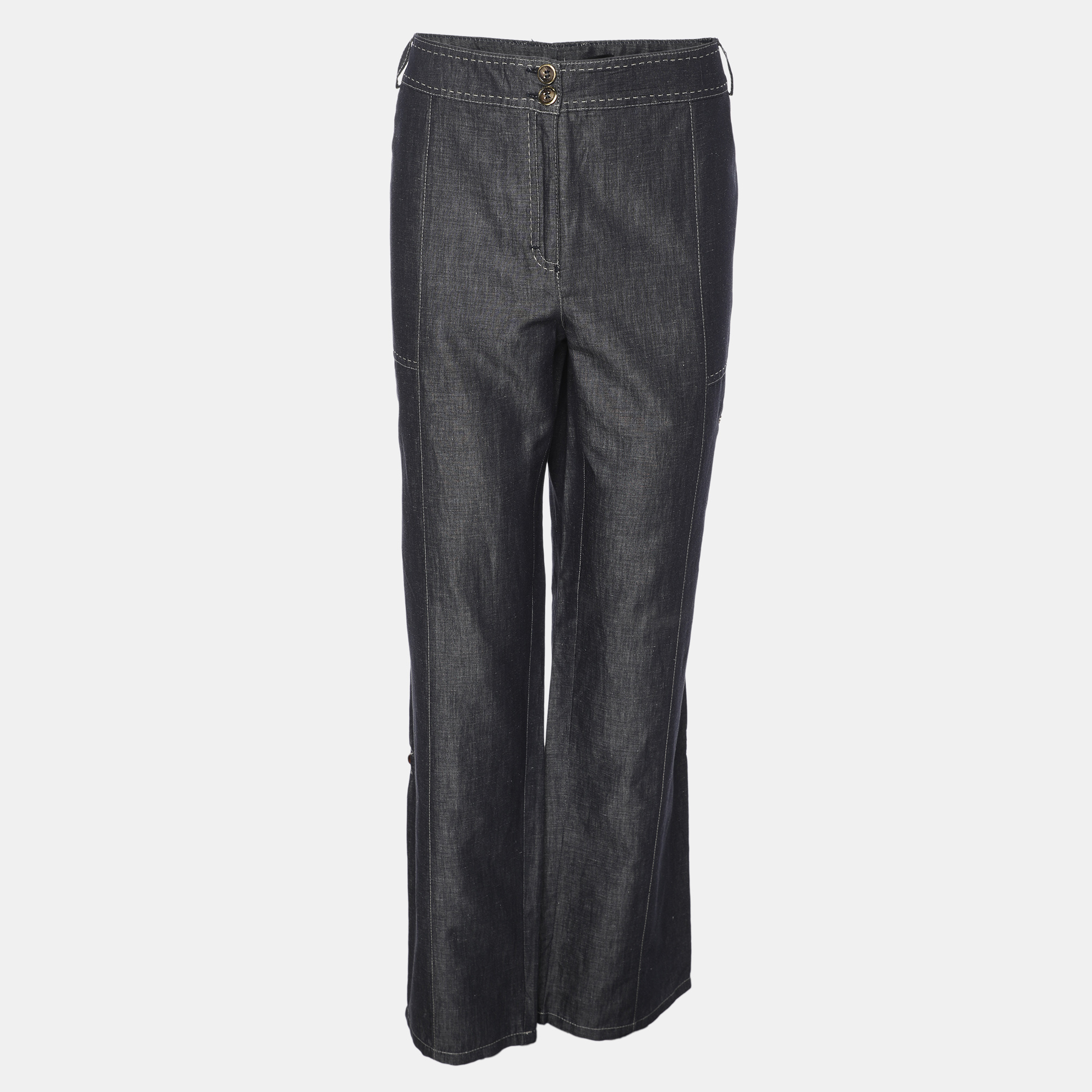 

Elena Miro Blue Linen Blend Pants XXL