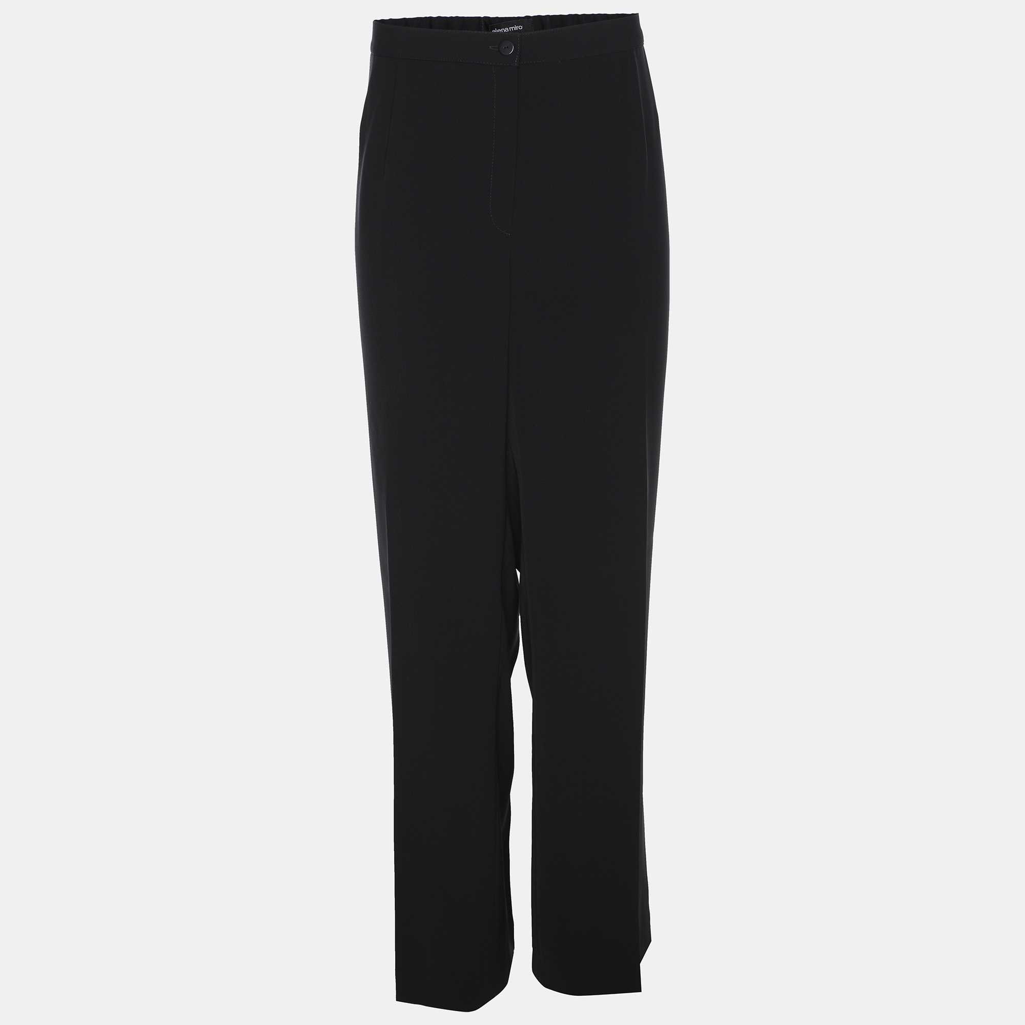 

Elena Miro Navy Blue Crepe Straight Trousers XXL