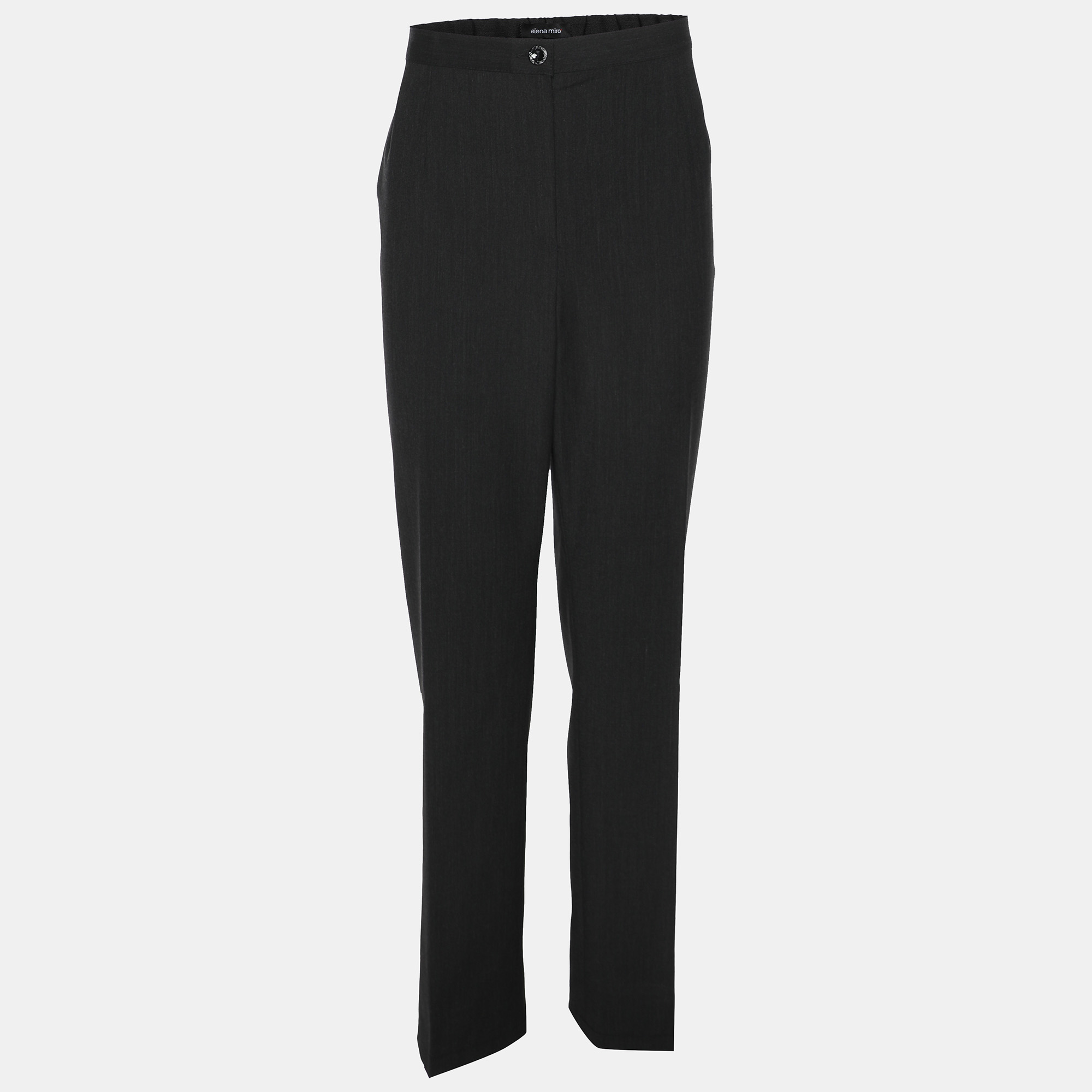 

Elena Miro Dark Grey Wool Blend Trousers XXL