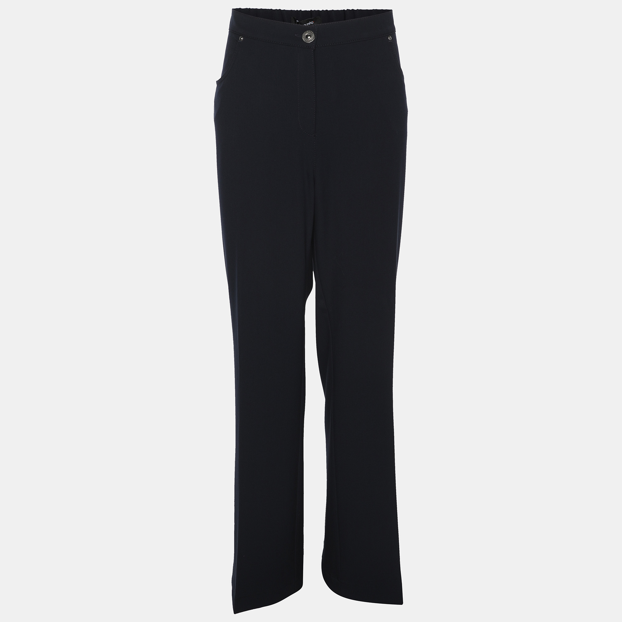 

Elena Miro Navy Blue Jersey Crystal Embellished Pants XXL