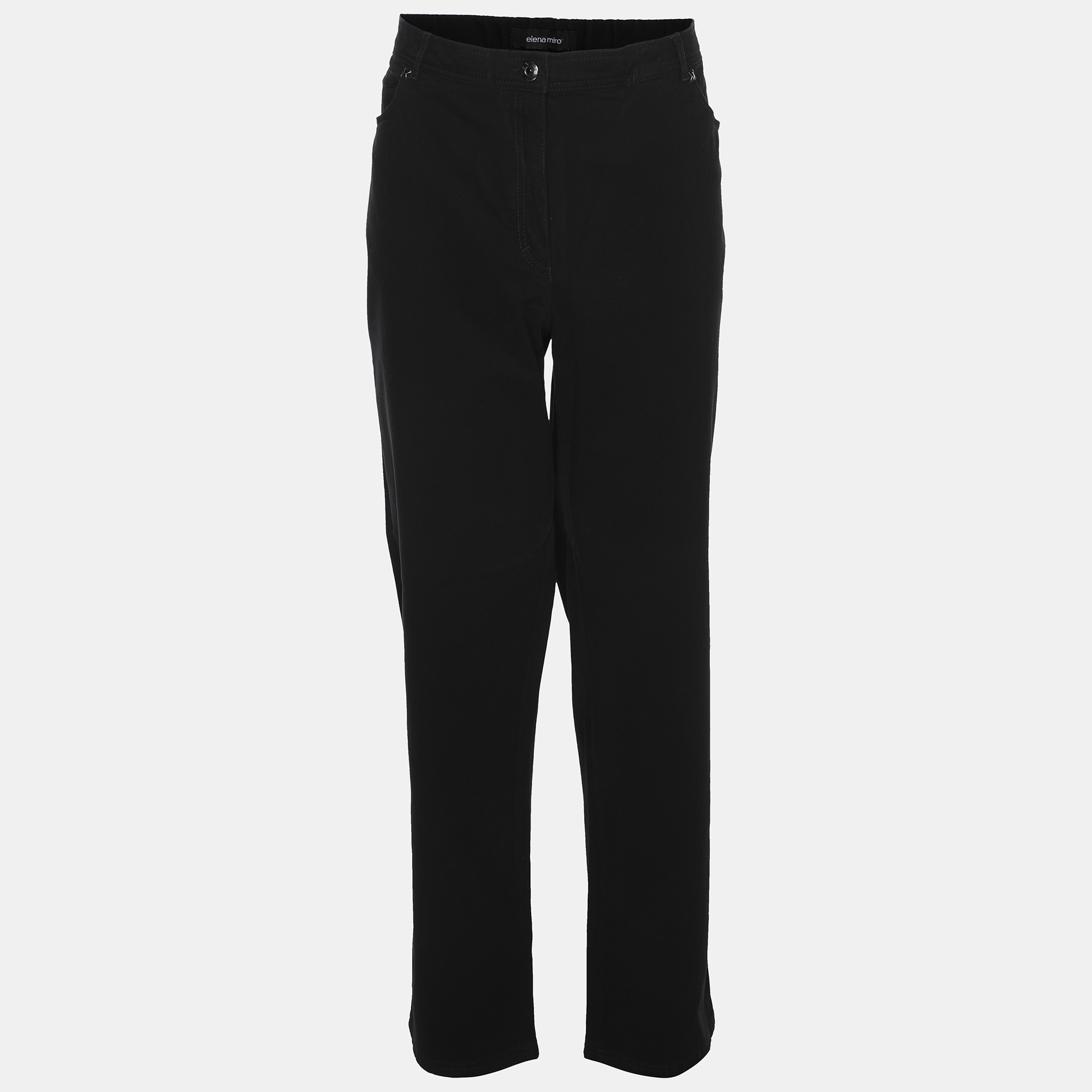 

Elena Miro Black Denim Embellished Jeans XXL, Beige