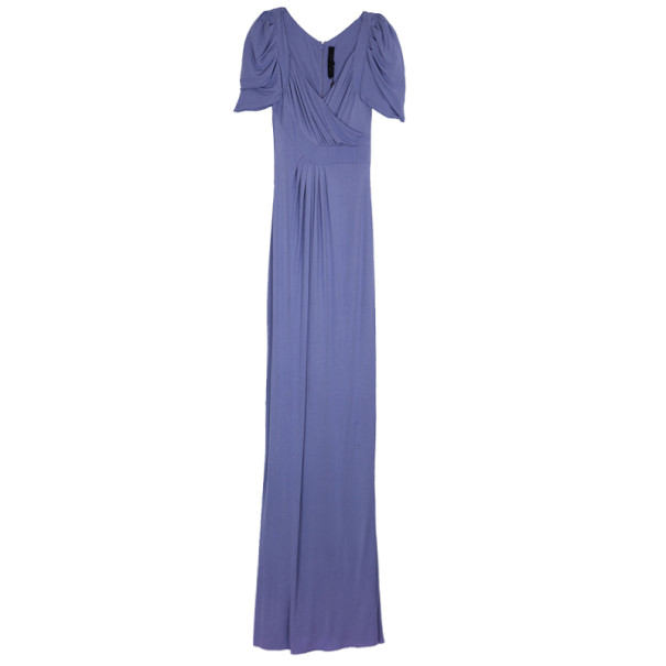 Pre Owned Elie Saab Lilac Stretch Maxi Cocktail Dress M