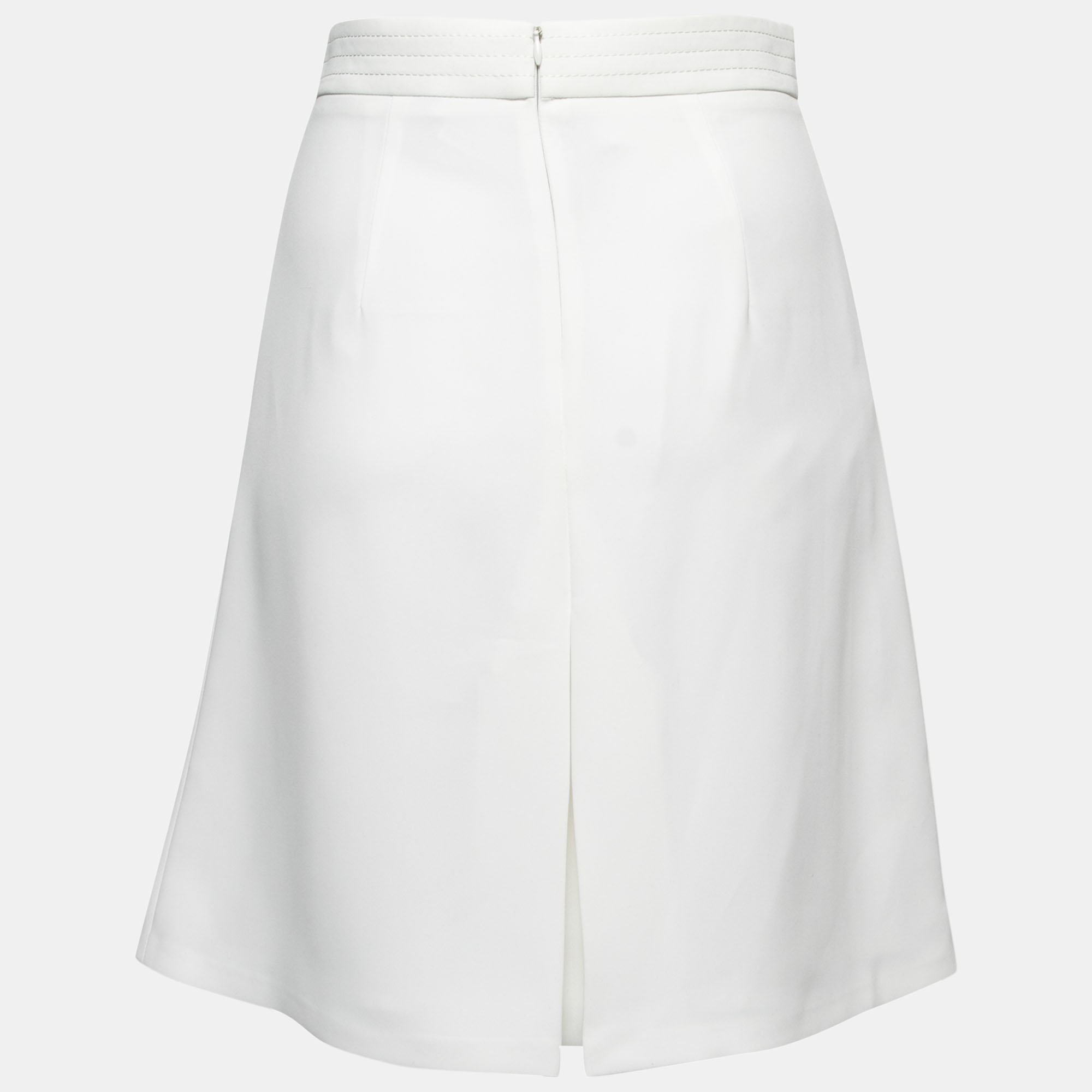 

Elie Saab White A Line Skirt