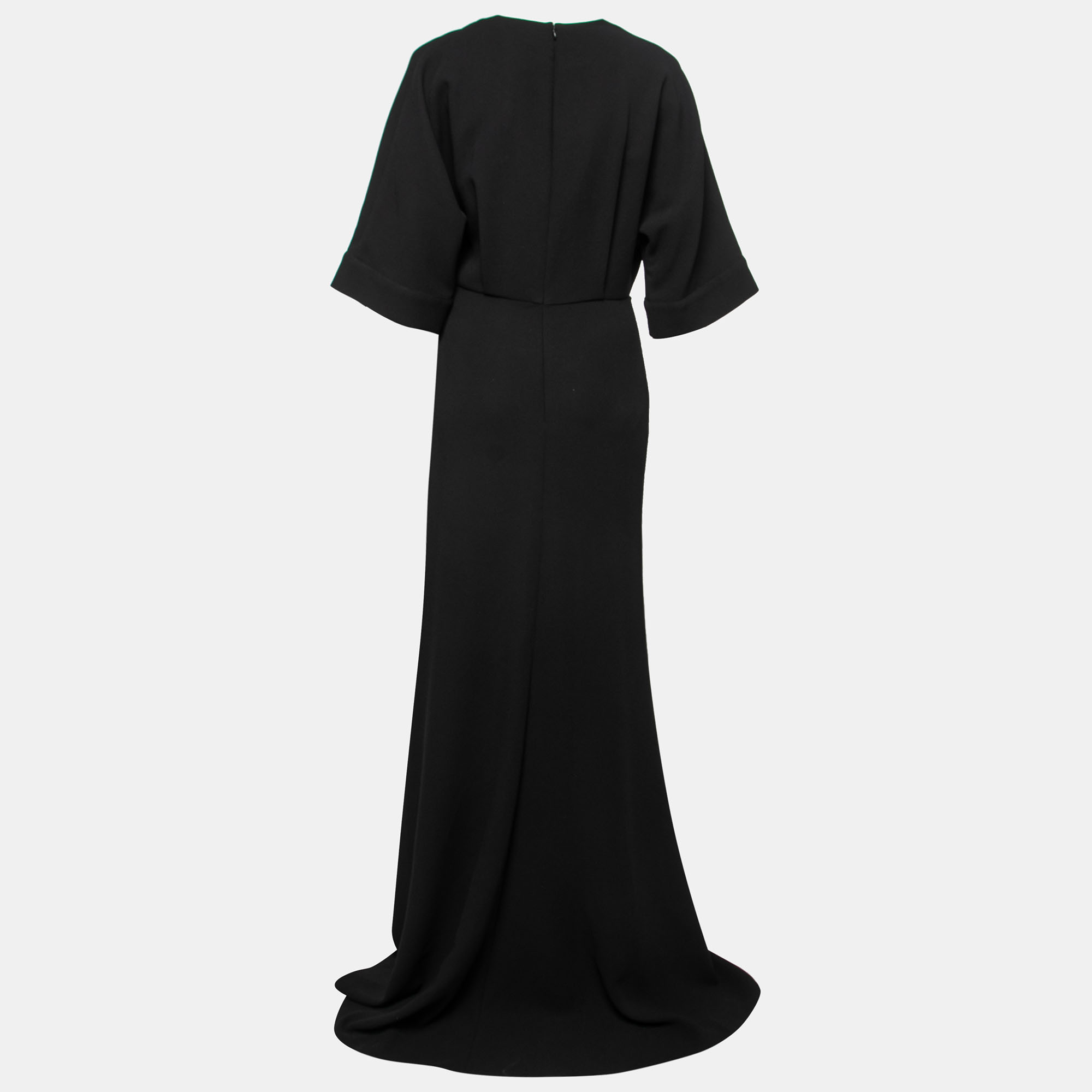 

Elie Saab Black Crepe Long Dress