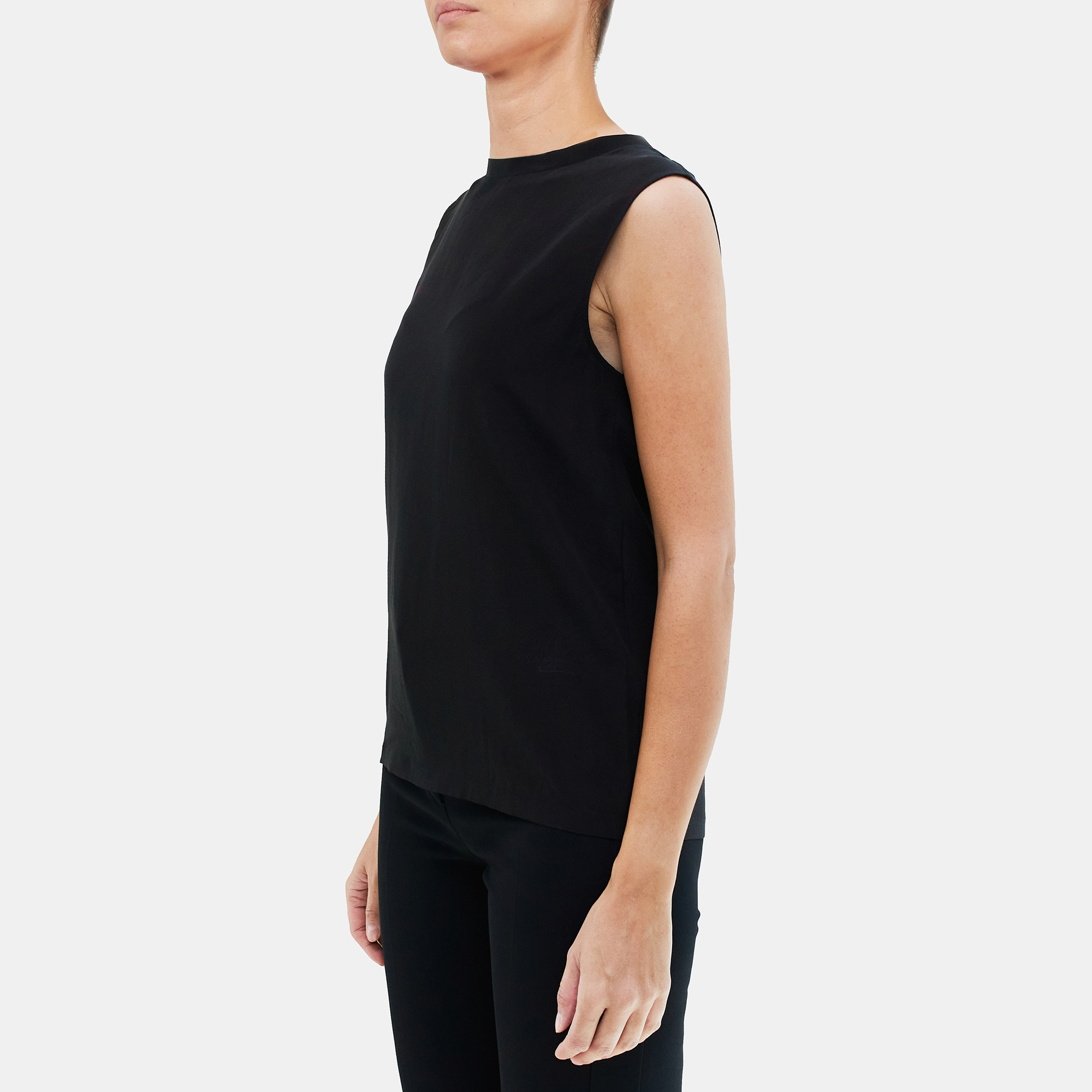 

Elie Saab Black Silk Sleeveless Top