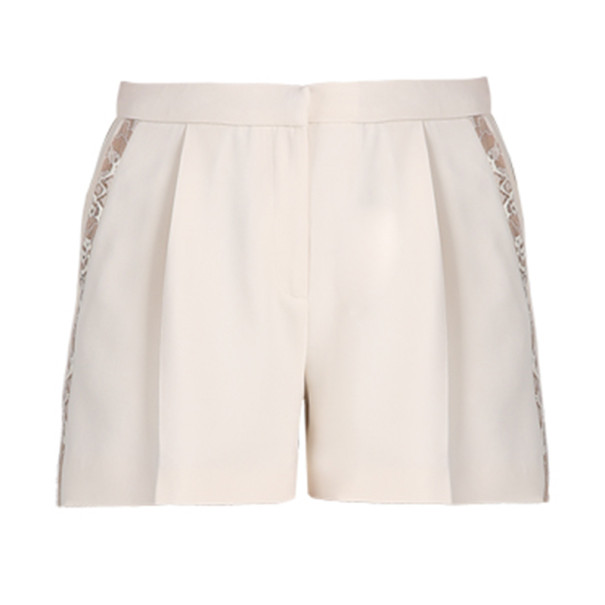 Elie Saab White Lace-Detailed Shorts S