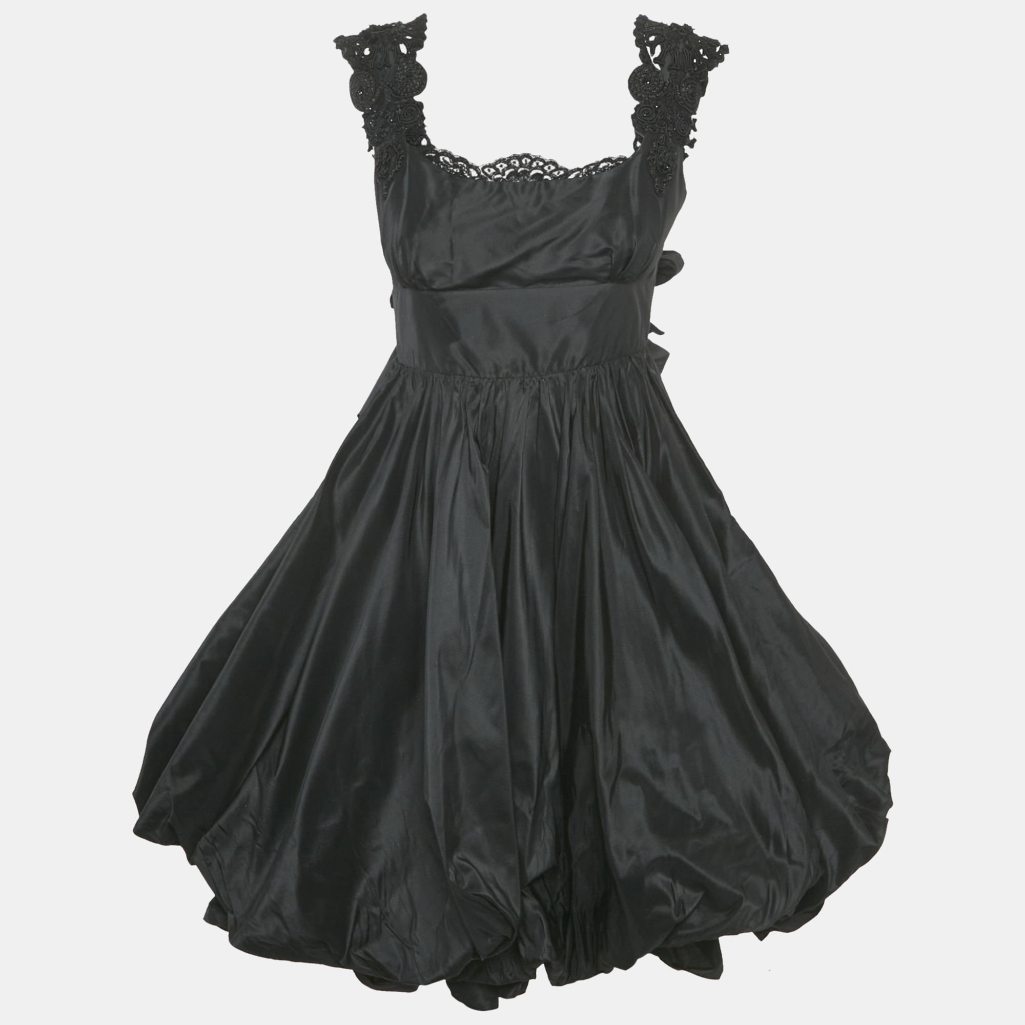 

Elie Saab Black Embellished Silk Short Dress S