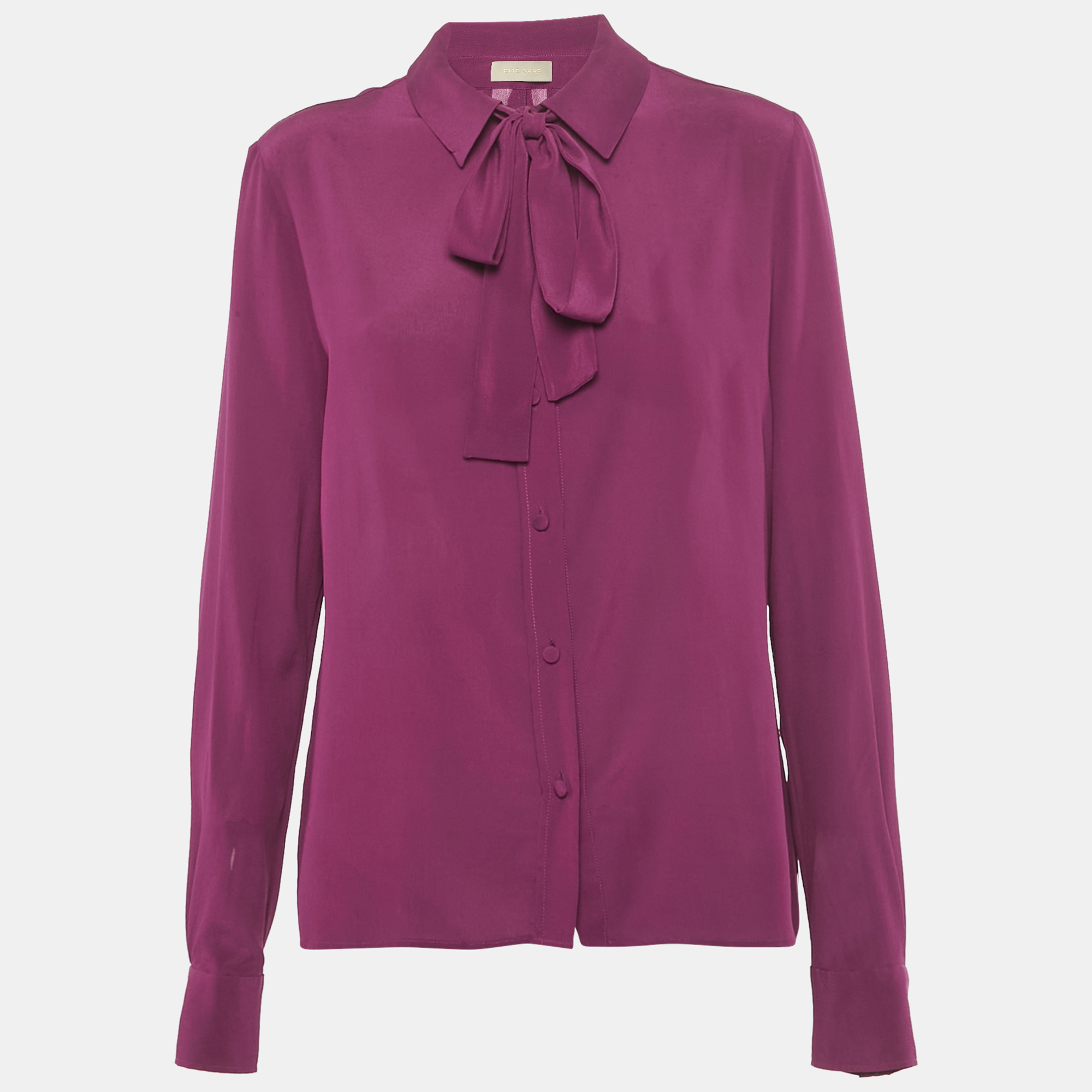 

Elie Saab Pink Silk Long Sleeve Shirt M