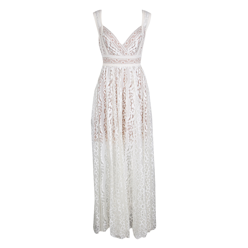 boohoo embroidered mesh tiered lace dress