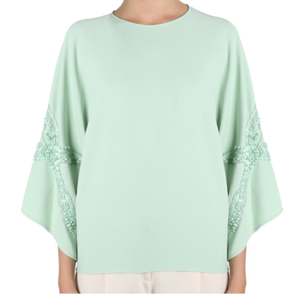 

Elie Saab Mint Wide-Sleeved Top, Green