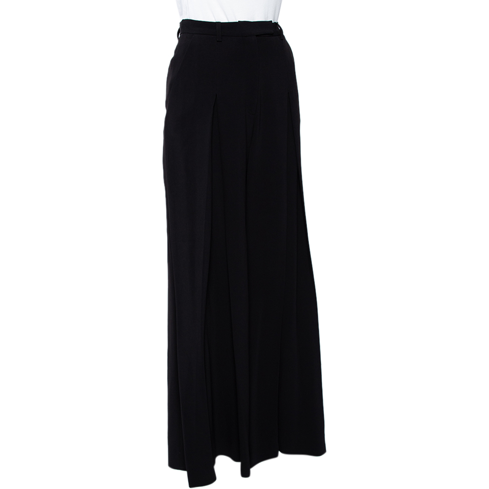 

Elie Saab Black Crepe Pallazzo Pants