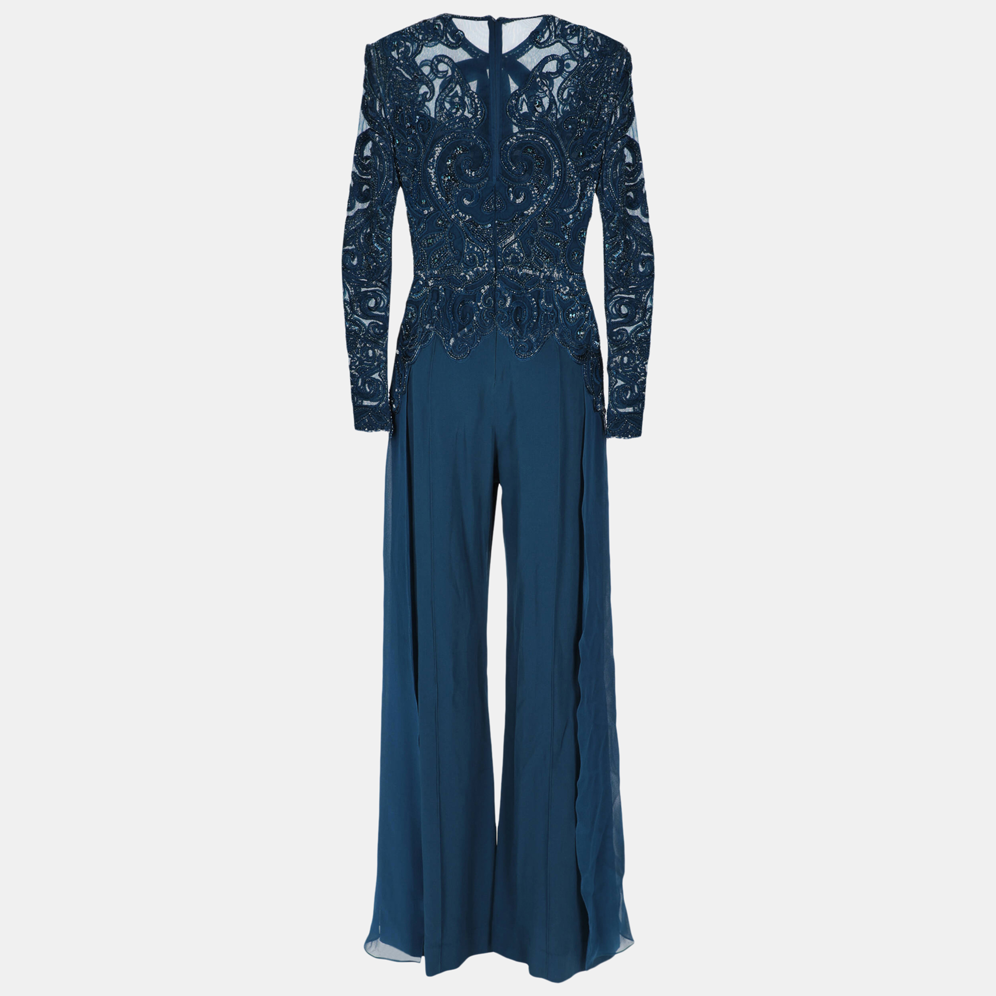 

Elie Saab Women' Synthetic Fibers Jumpsuit - Navy, Navy blue