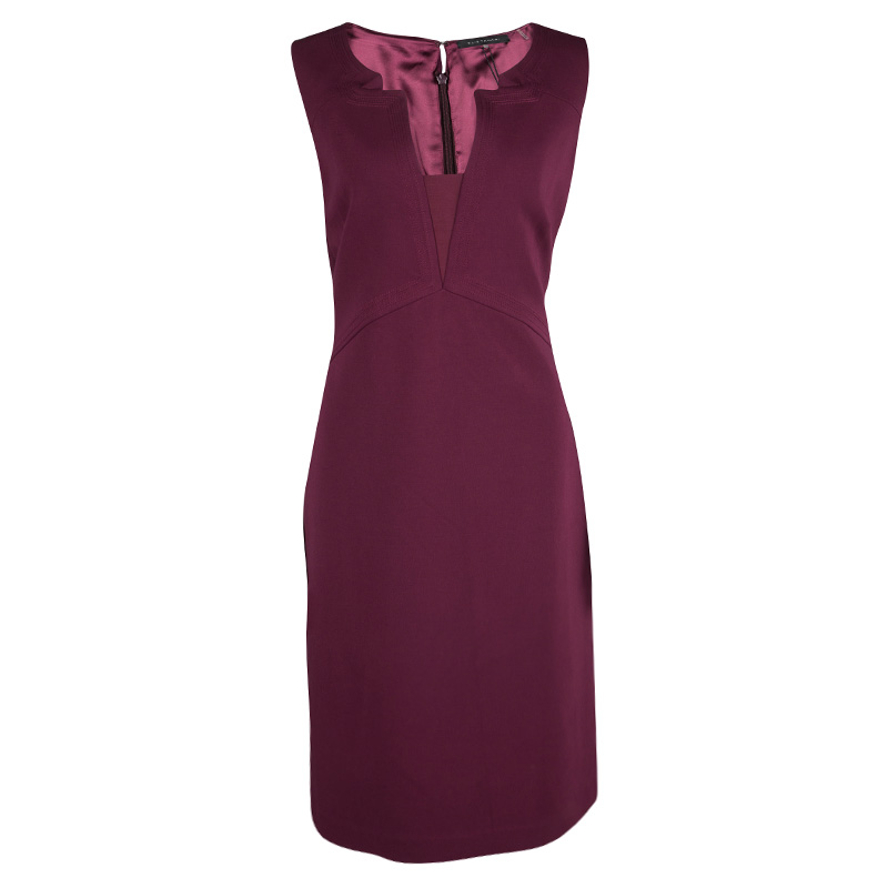 tahari burgundy dress