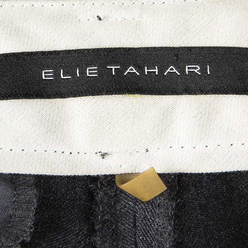 Pre-owned Elie Tahari Grey Wool Tailored Trousers S