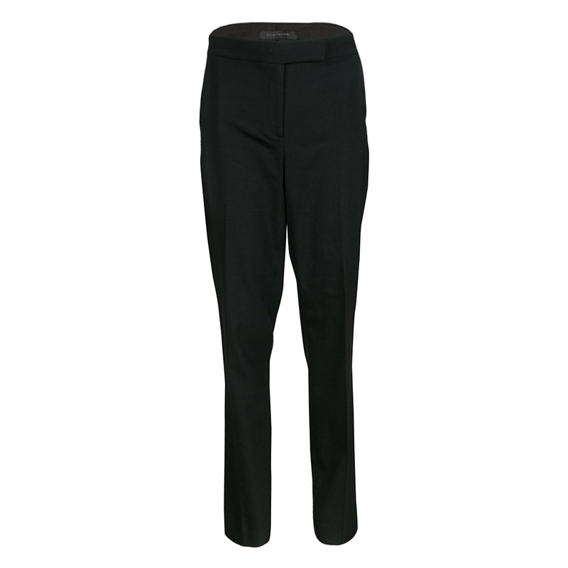 Black Wool Tailored Trousers