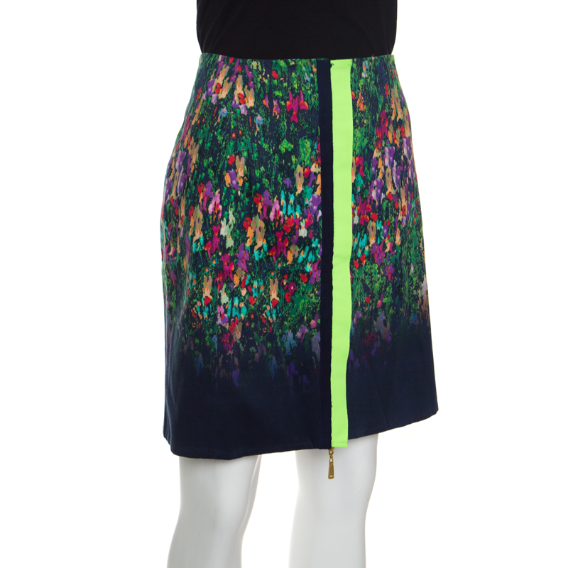 

Elie Tahari Multicolor Printed Reversible Mini Skirt