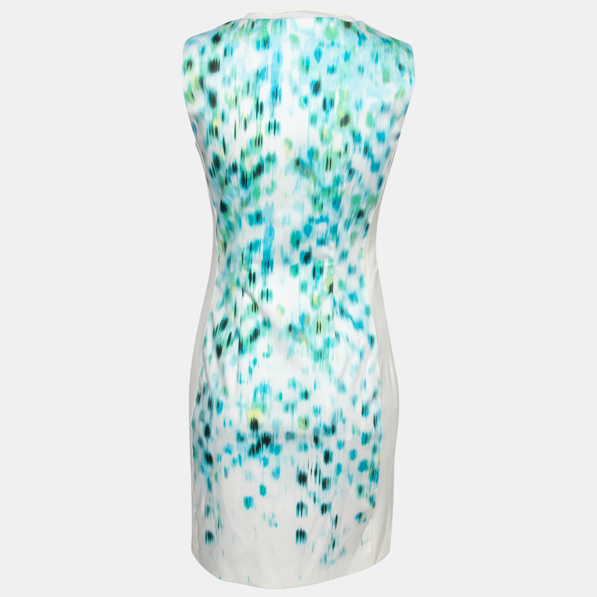 

Elie Tahari Blue Cool Water Print Sleeveless Zip Front Mila Dress