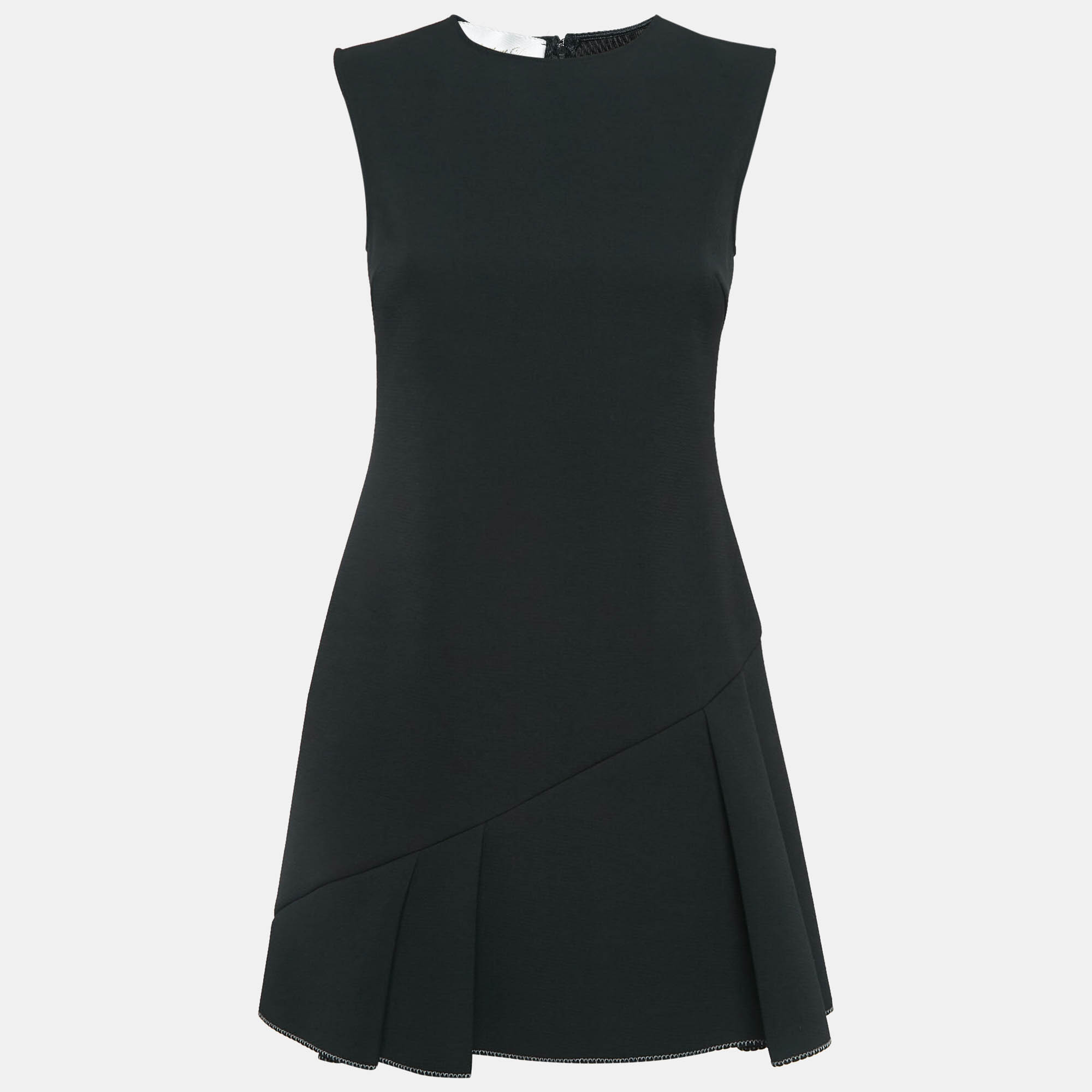 

Elisabetta Franchi Black Crepe Passepartout Mini Dress M