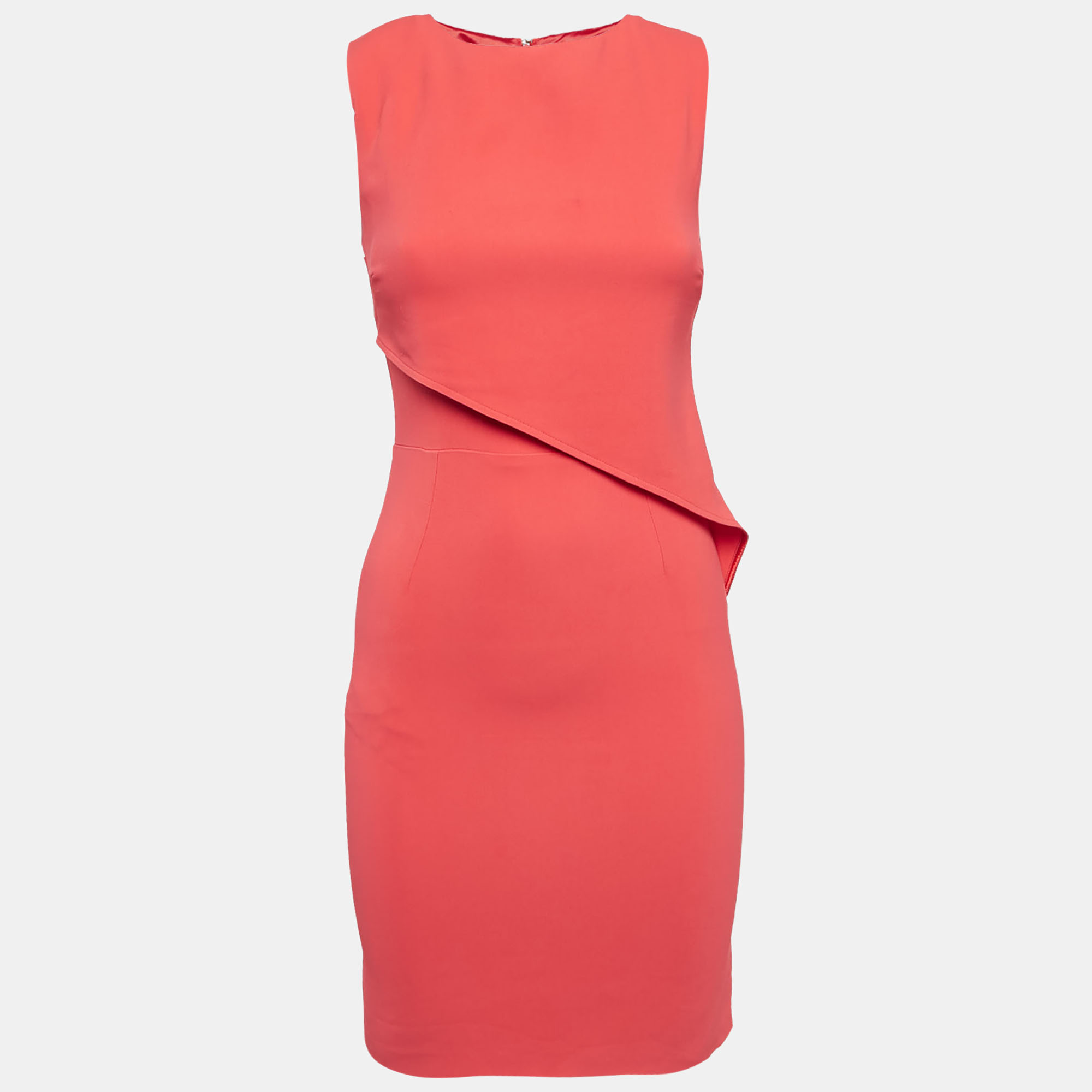 

Elisabetta Franchi Red Crepe Sleeveless Mini Dress M