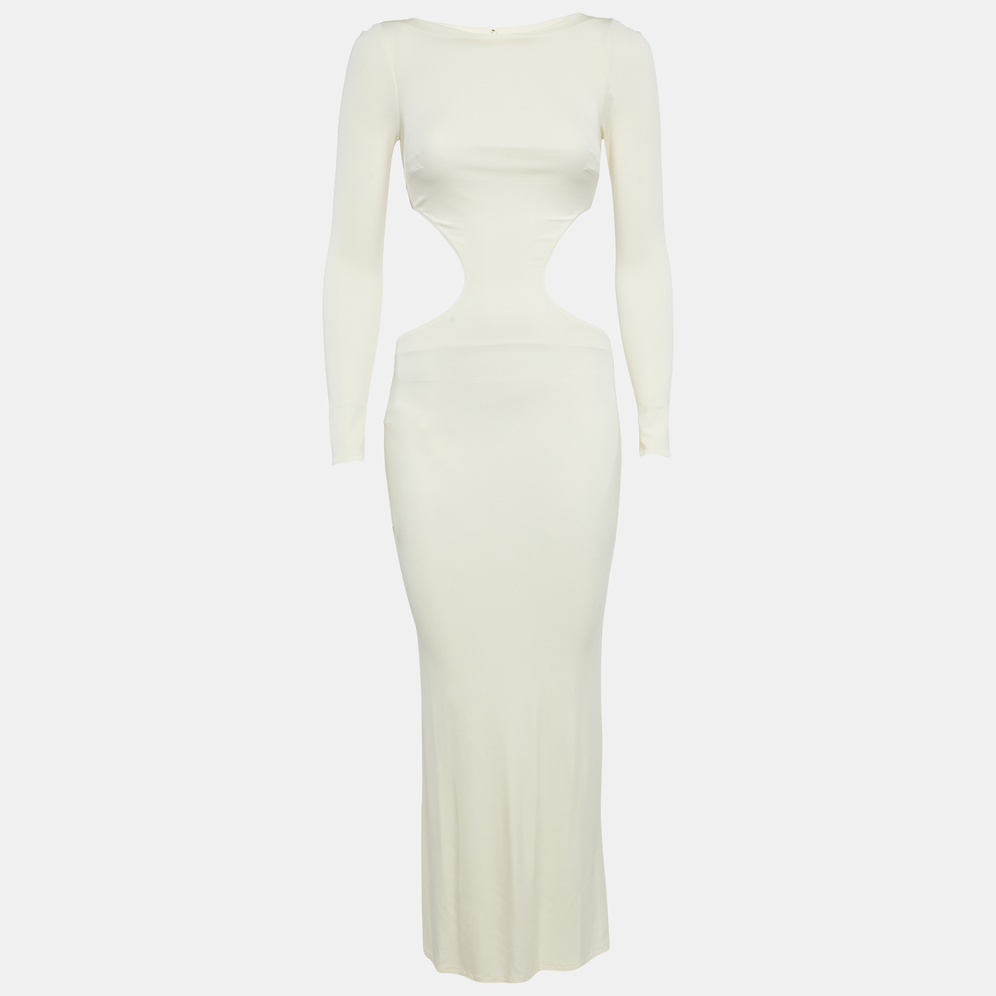 

Elisabetta Franchi Cream Jersey Cut-Out Long Dress S, Yellow