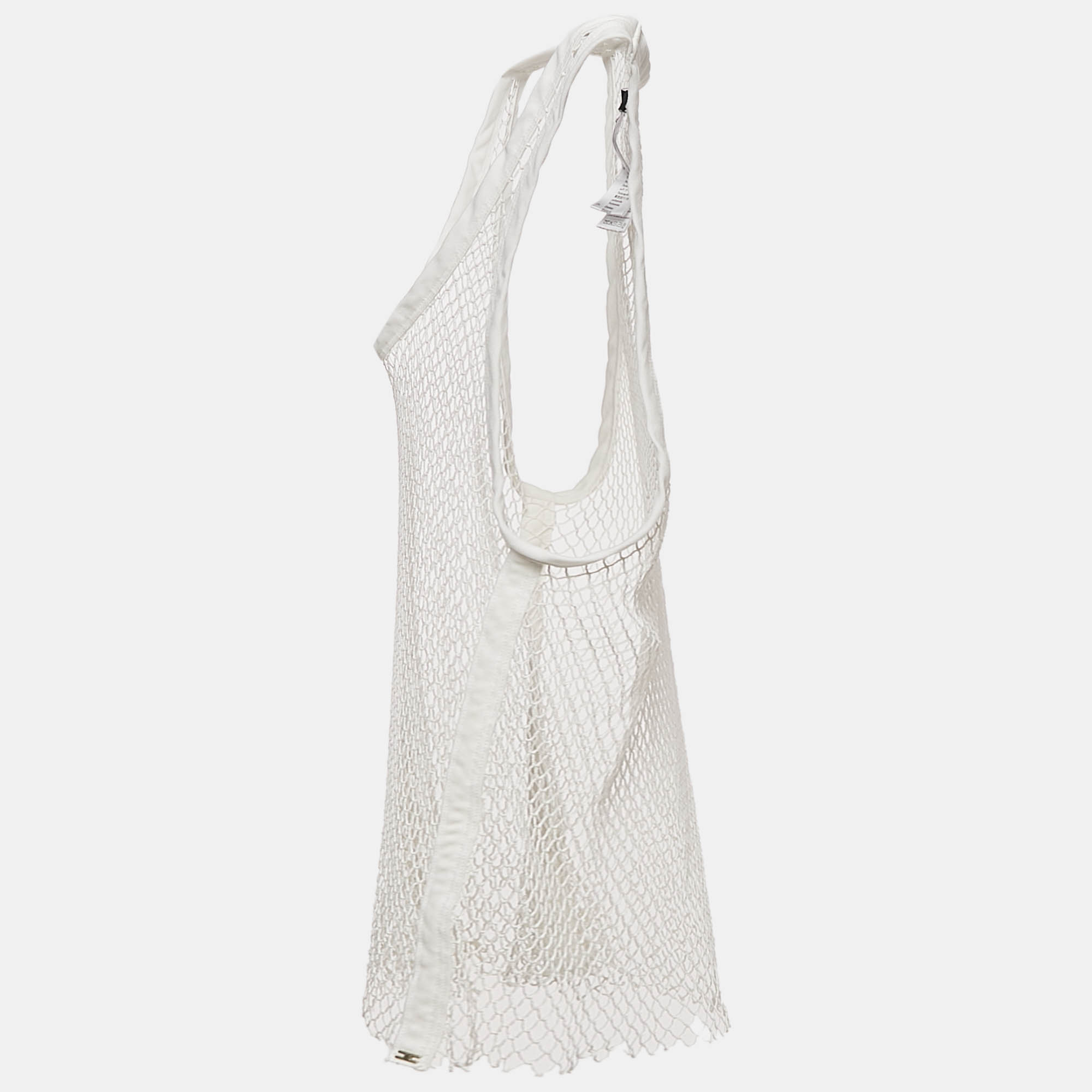 Elisabetta Franchi White Mesh Sheet Tank Top M 