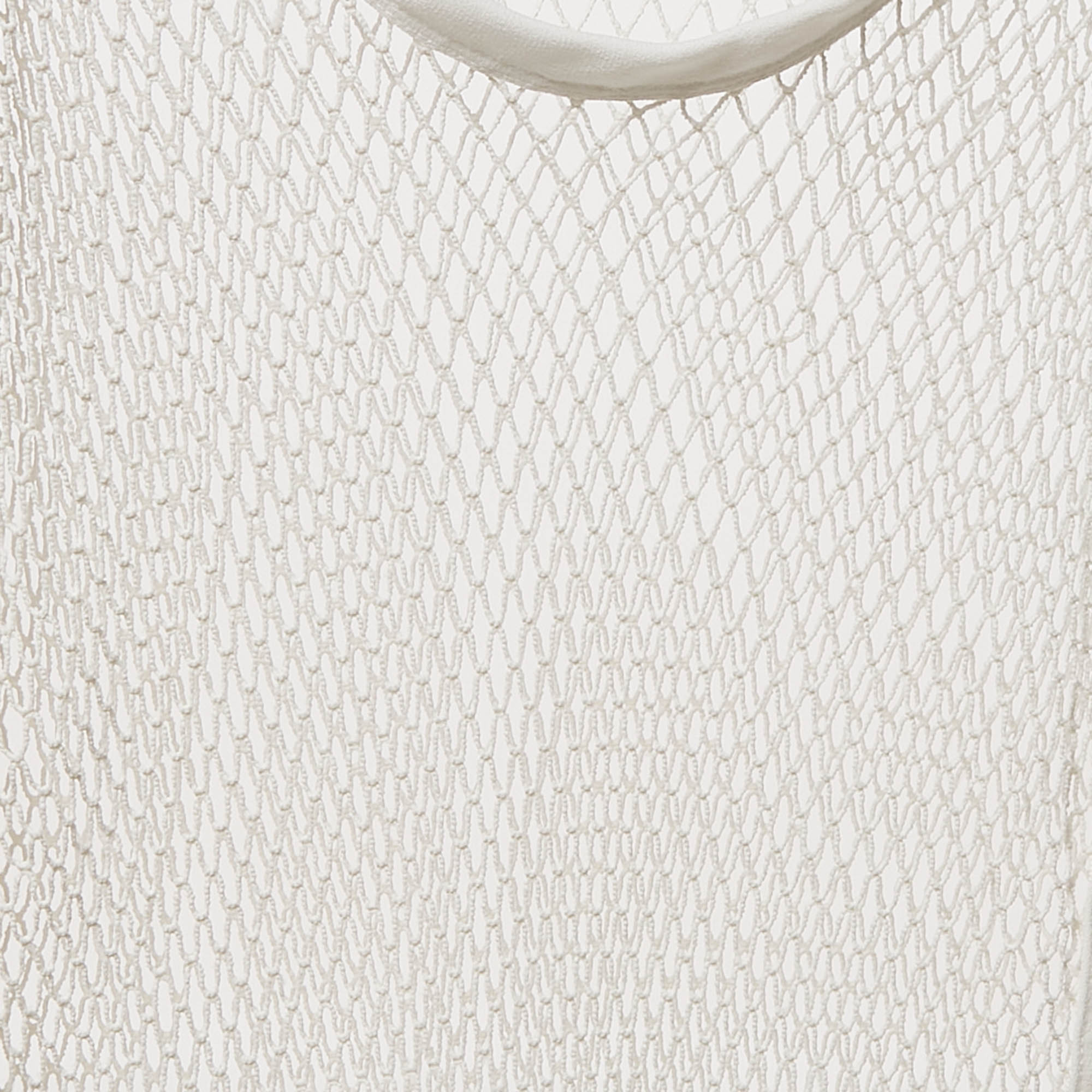 Elisabetta Franchi White Mesh Sheet Tank Top M 