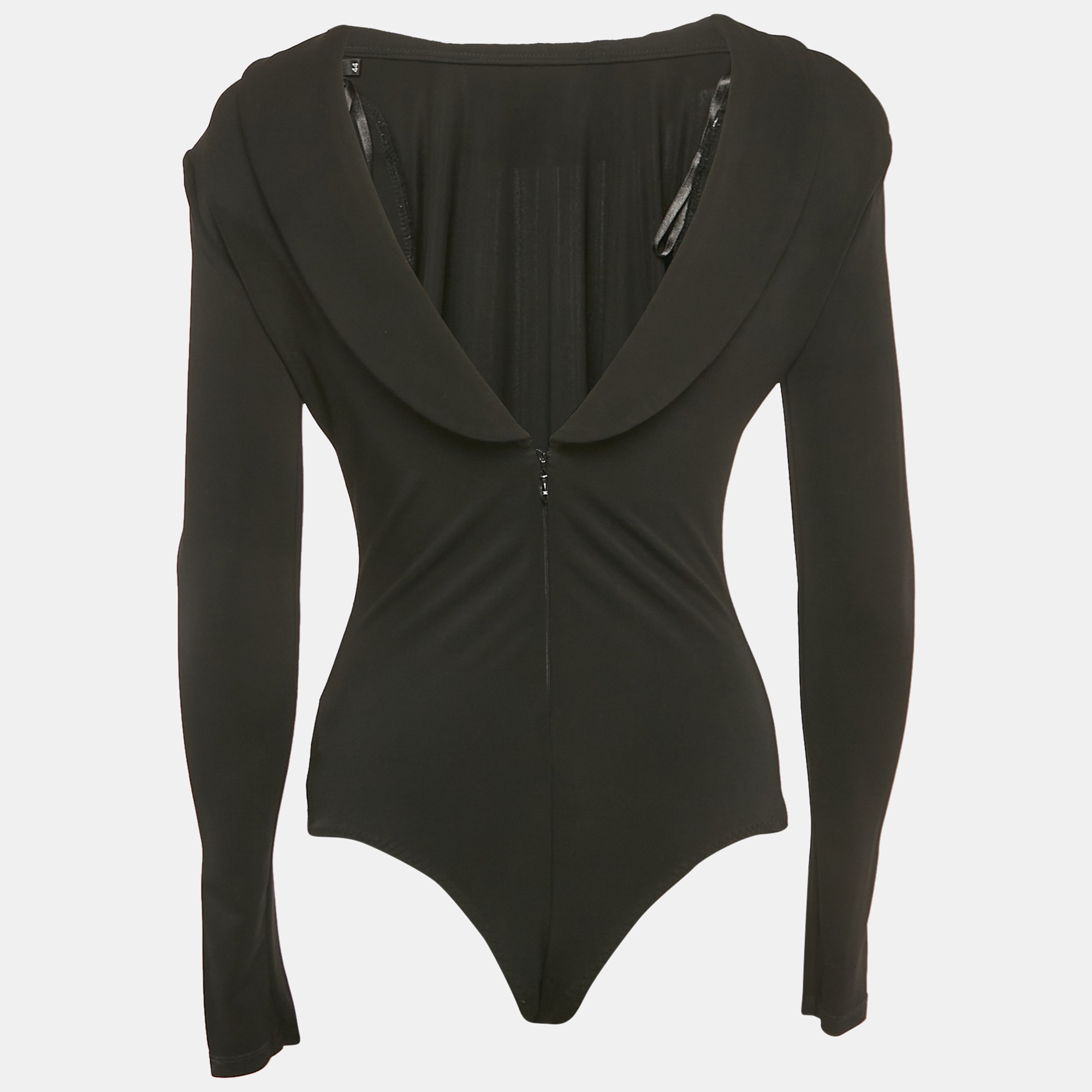 

Elisabetta Franchi Black Jersey Full Sleeve Bodysuit M