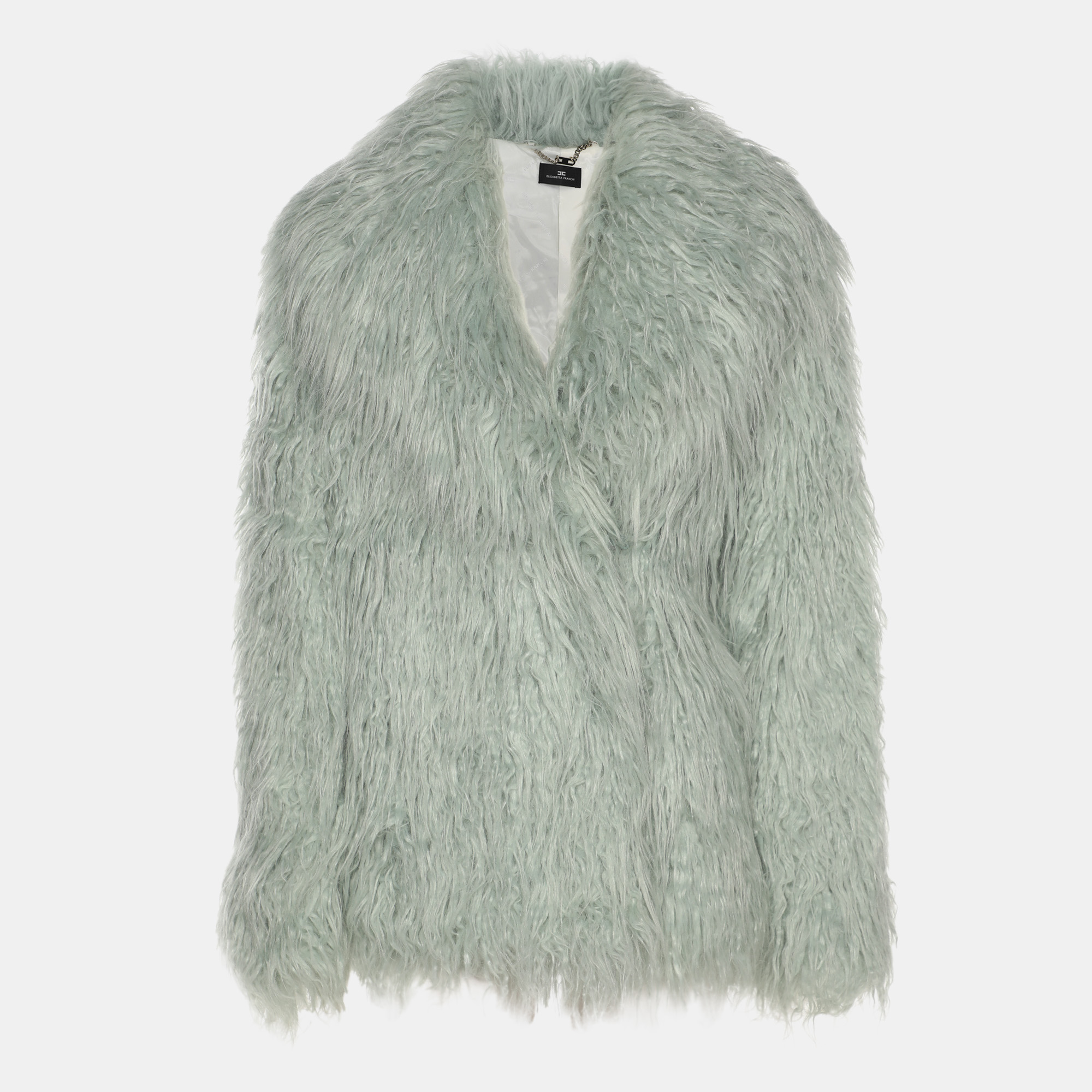 

Elisabetta Franchi Mint Faux Fur Blazer S, Green