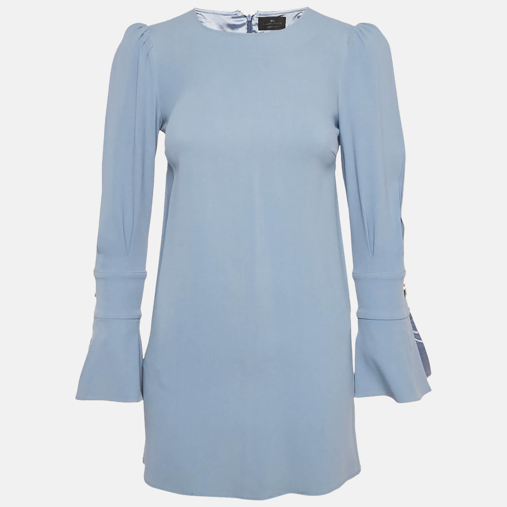

Elisabetta Franchi Powder Blue Crepe Mini Dress M