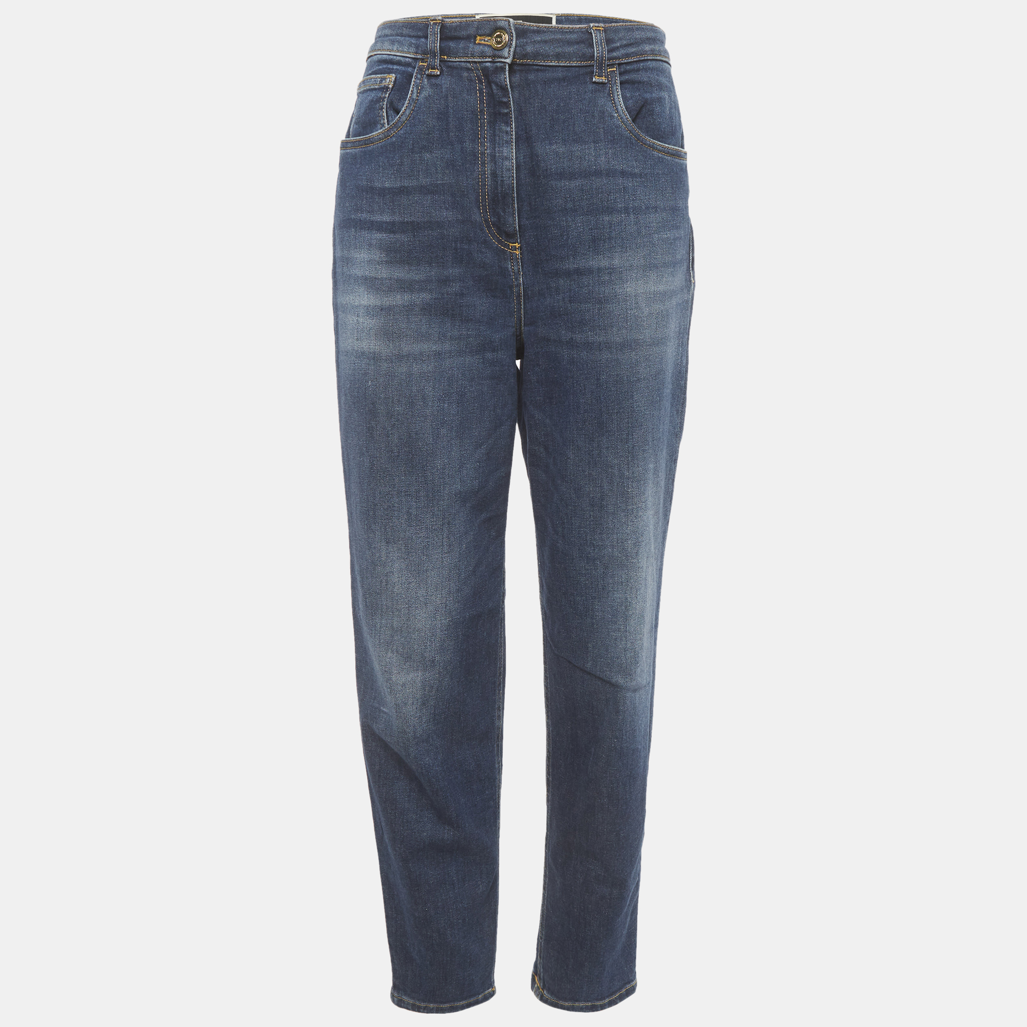 

Elisabetta Franchi Blue Faded Denim Skinny Jeans M/Waist 28"