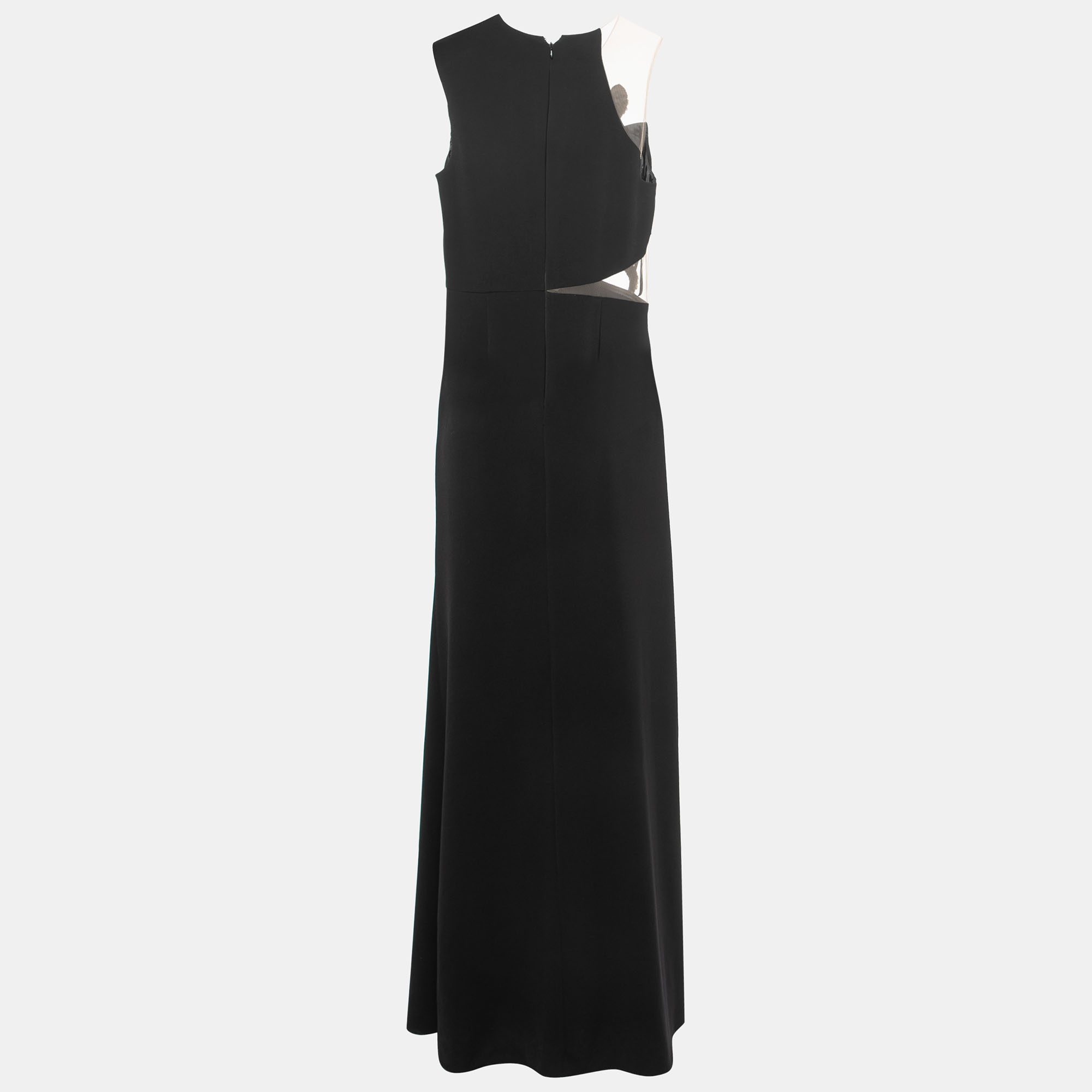 

Elisabetta Franchi Black Crepe Snake Embellished Sleeveless Gown