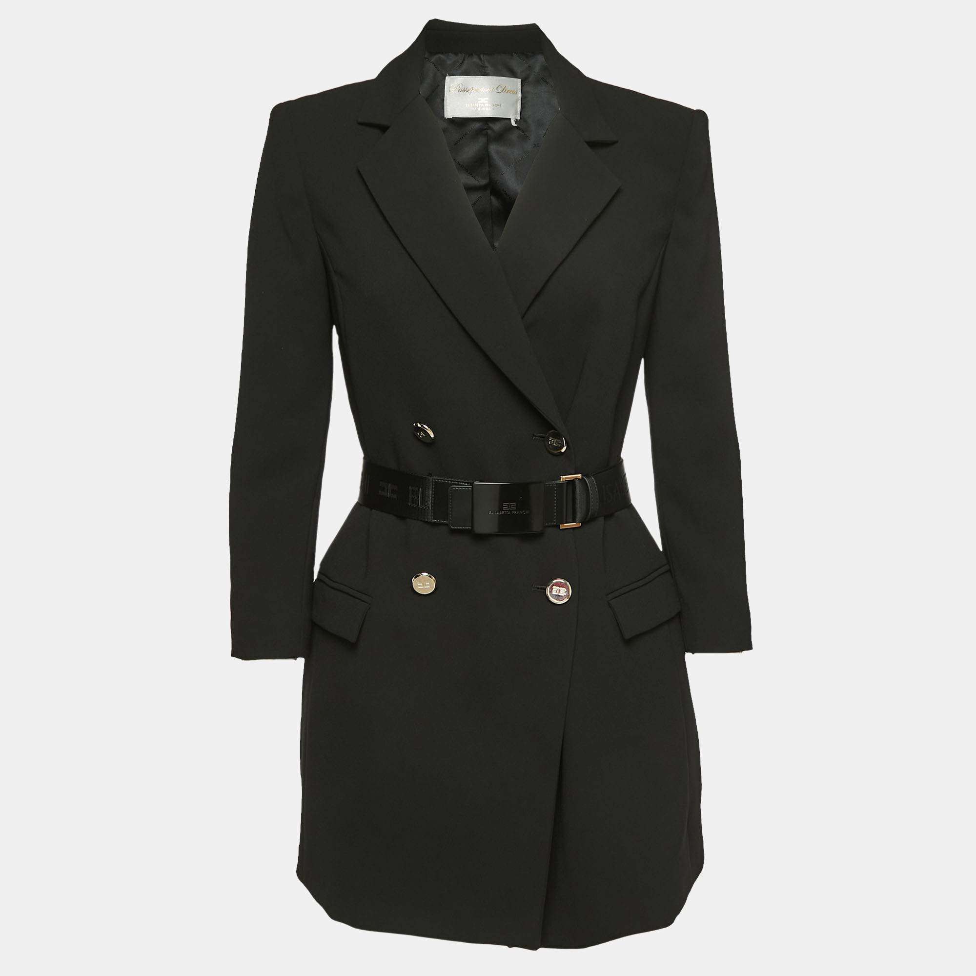 【ELISABETTA FRANCHI】ブラック ダブルブレスト ブレザー Elisabetta Franchi ブレザー - 黒 - ブラック | GI06136E2110