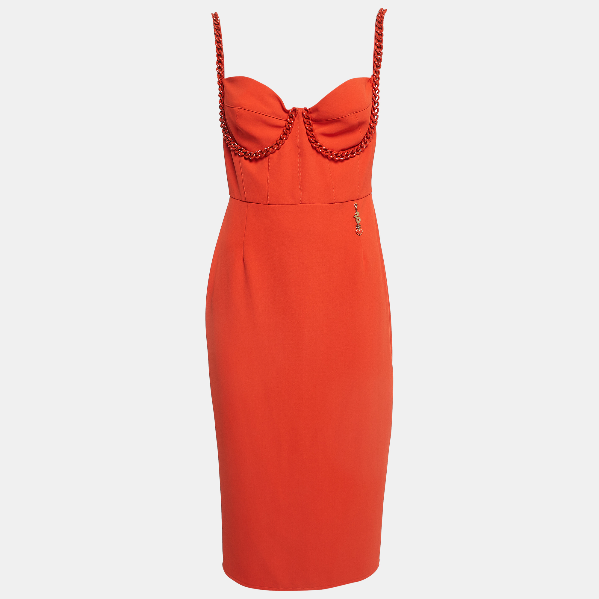 Elisabetta franchi hot sale orange dress