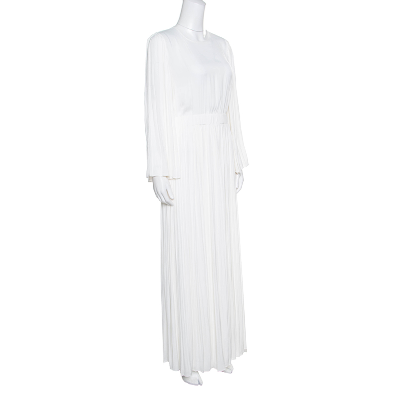 

Elizabeth & James Ivory Cutout Back Josephine Pleated Dress, White
