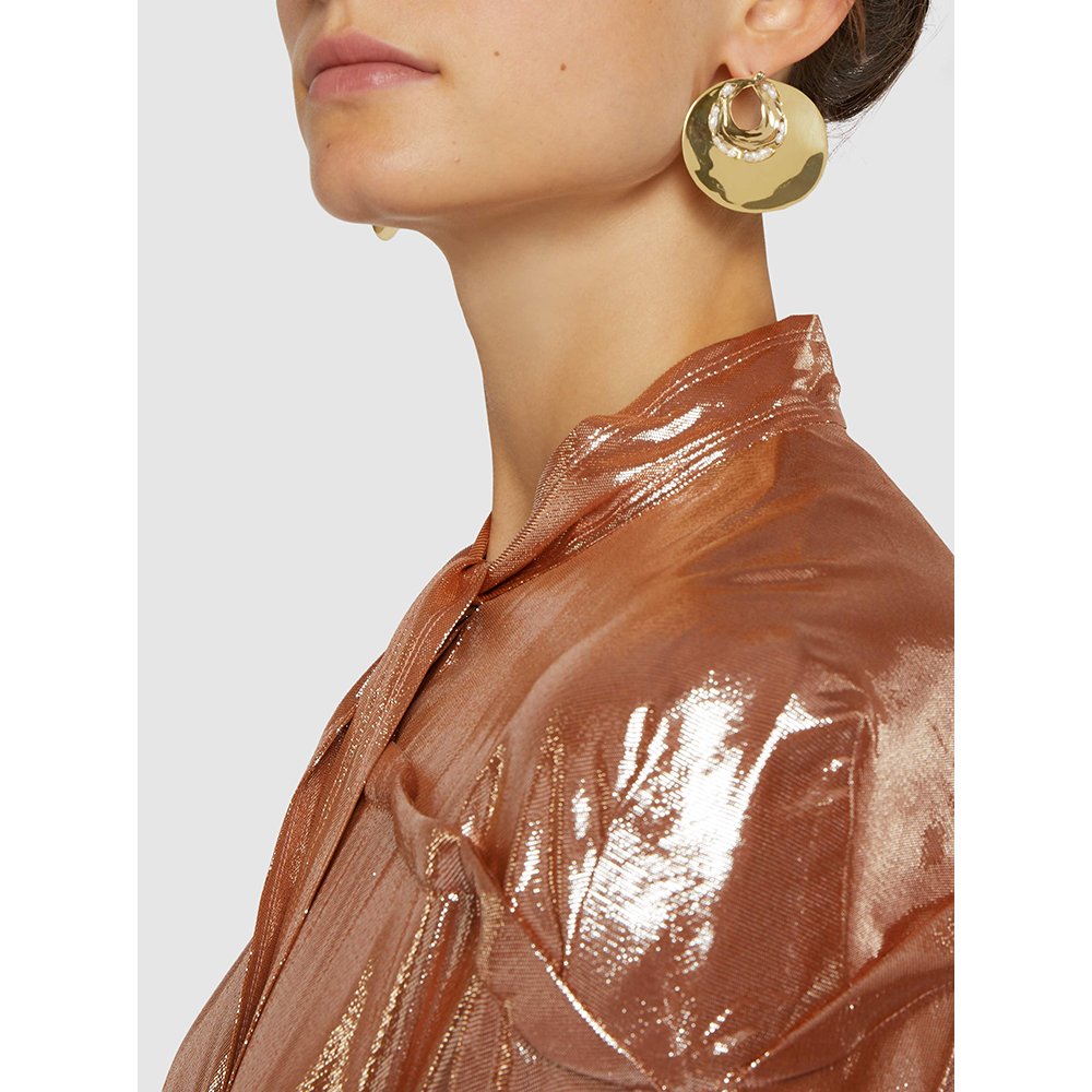 

Ellery Gold Organic Ripple Gold-Plated Earrings