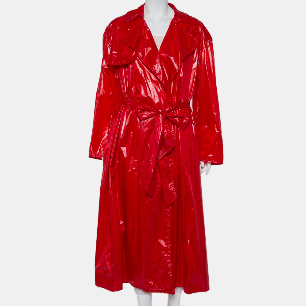 Pre-owned Ellery Red Synthetic Belted Le Strange Trench Coat M