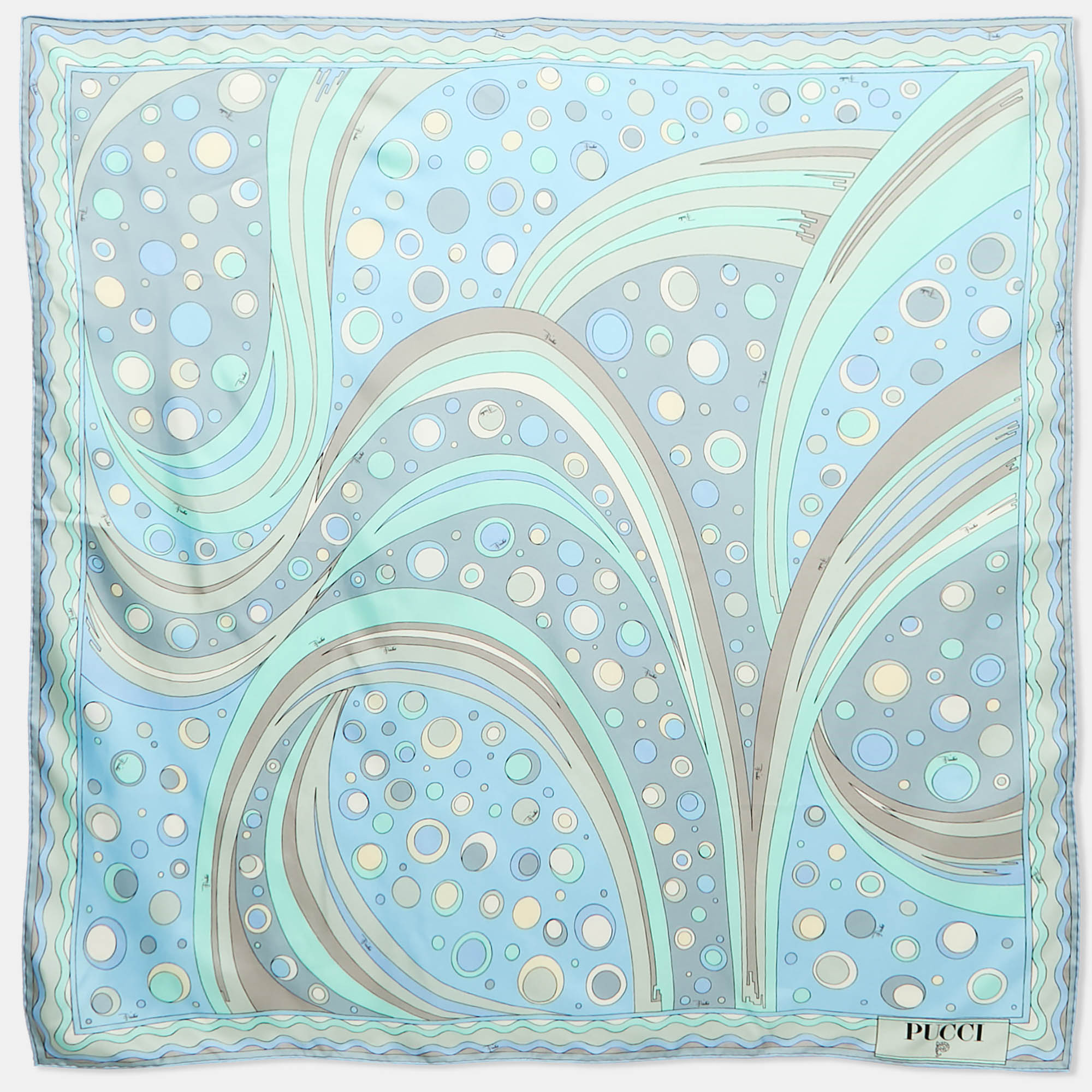 

Emilio Pucci Blue Print Silk Twill Scarf