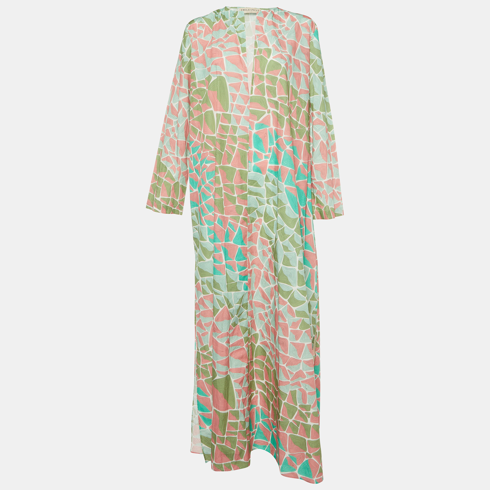 

Emilio Pucci Multicolor Printed Cotton Maxi Dress L