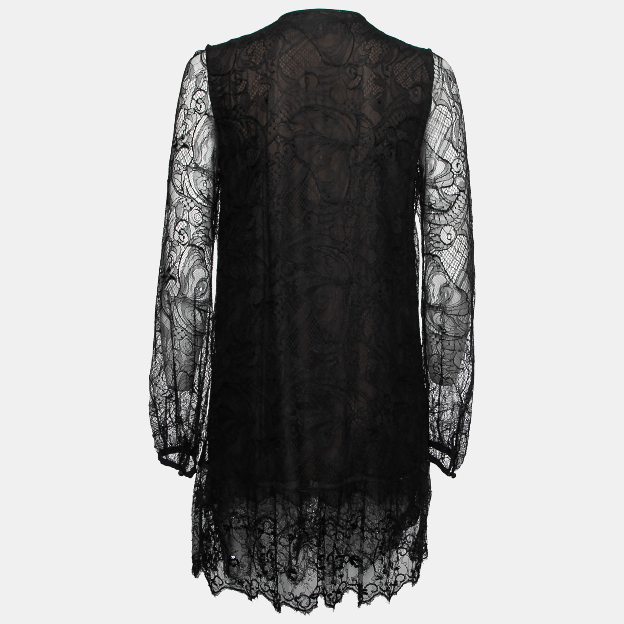 

Emilio Pucci Black Embellished Lace Mini Dress