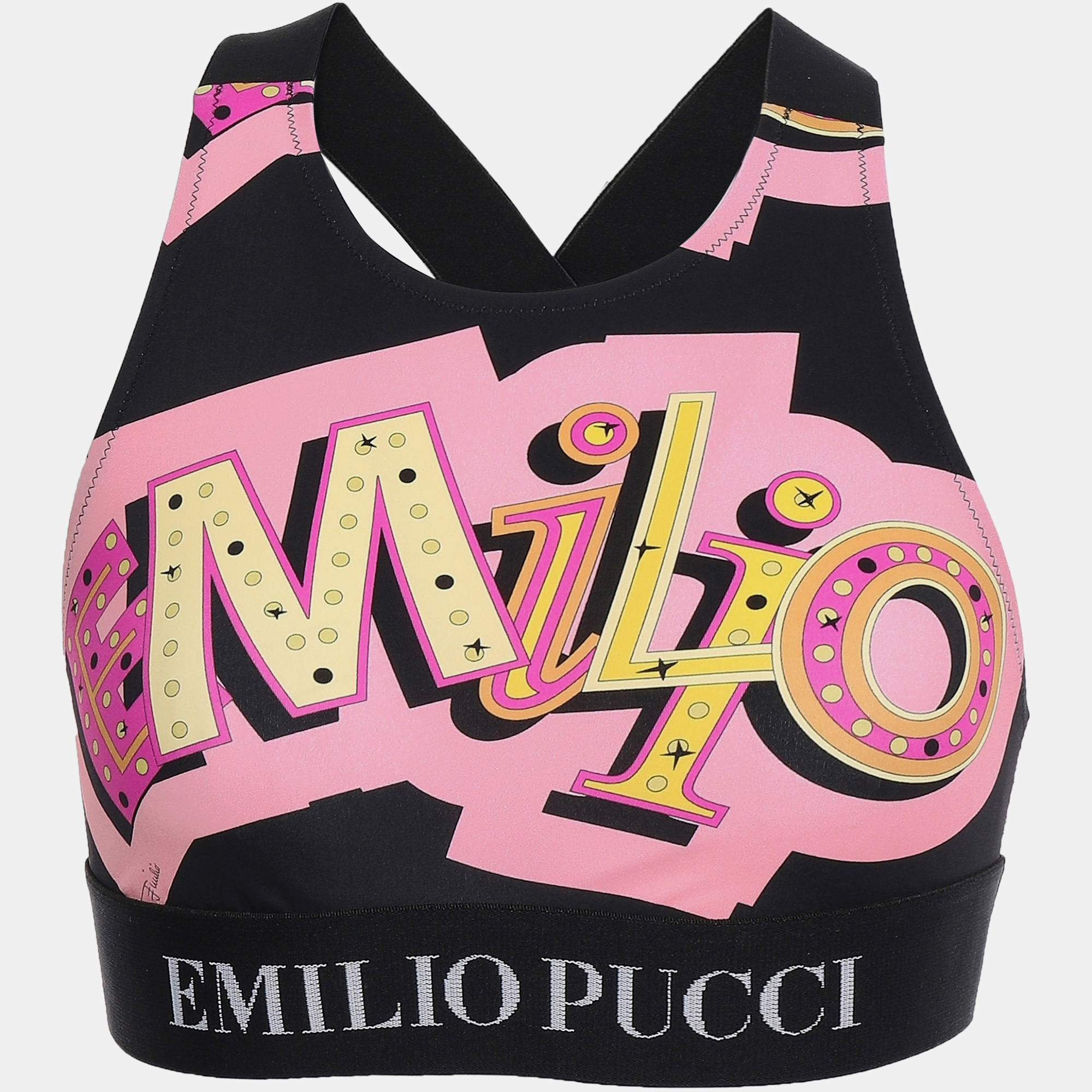 Pre-owned Emilio Pucci Polyamid Sports Bras 36 In Multicolor