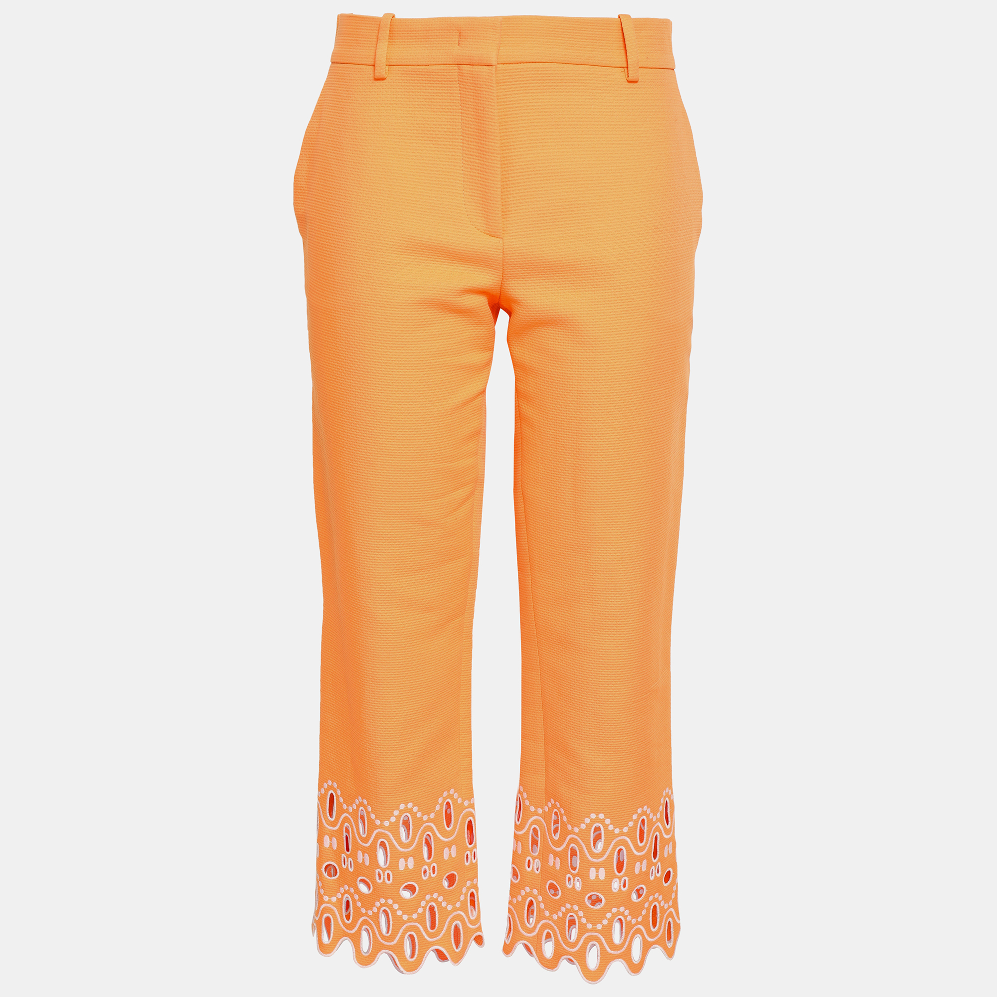 

Emilio Pucci Cotton Straight Leg Pants 38, Orange