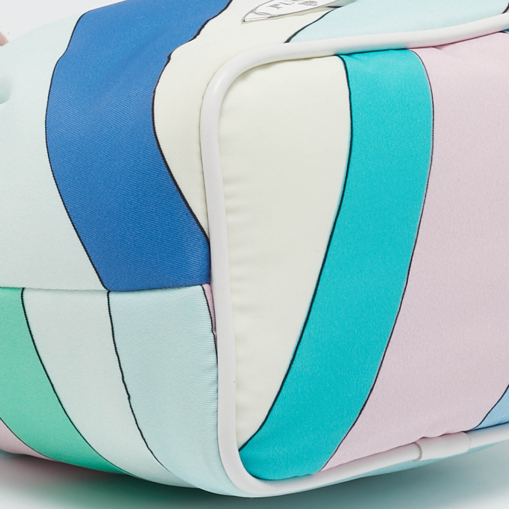 Emilio Pucci Multicolor Iride Print Nylon Yummy Bucket Bag 