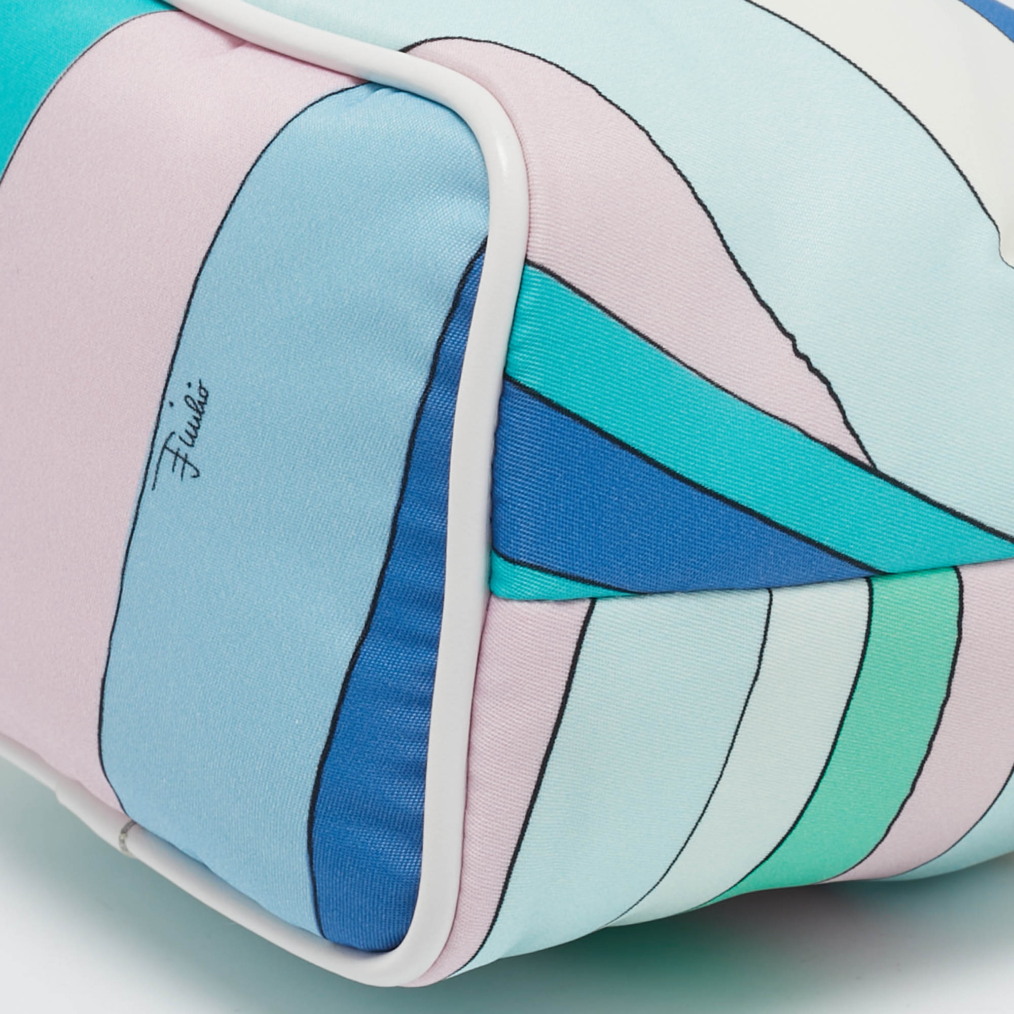 Emilio Pucci Multicolor Iride Print Nylon Yummy Bucket Bag 