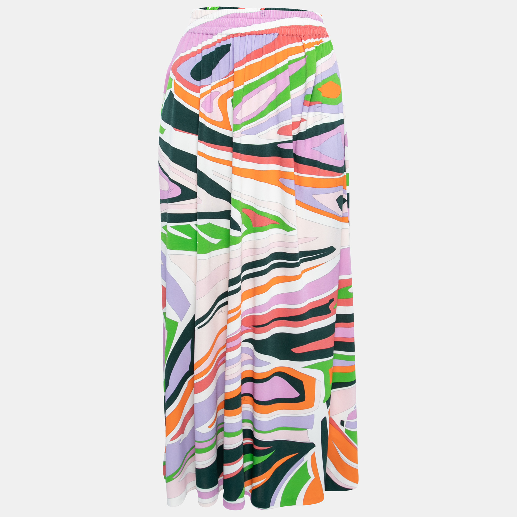 

Emilio Pucci Multicolor Printed Jersey Maxi Skirt