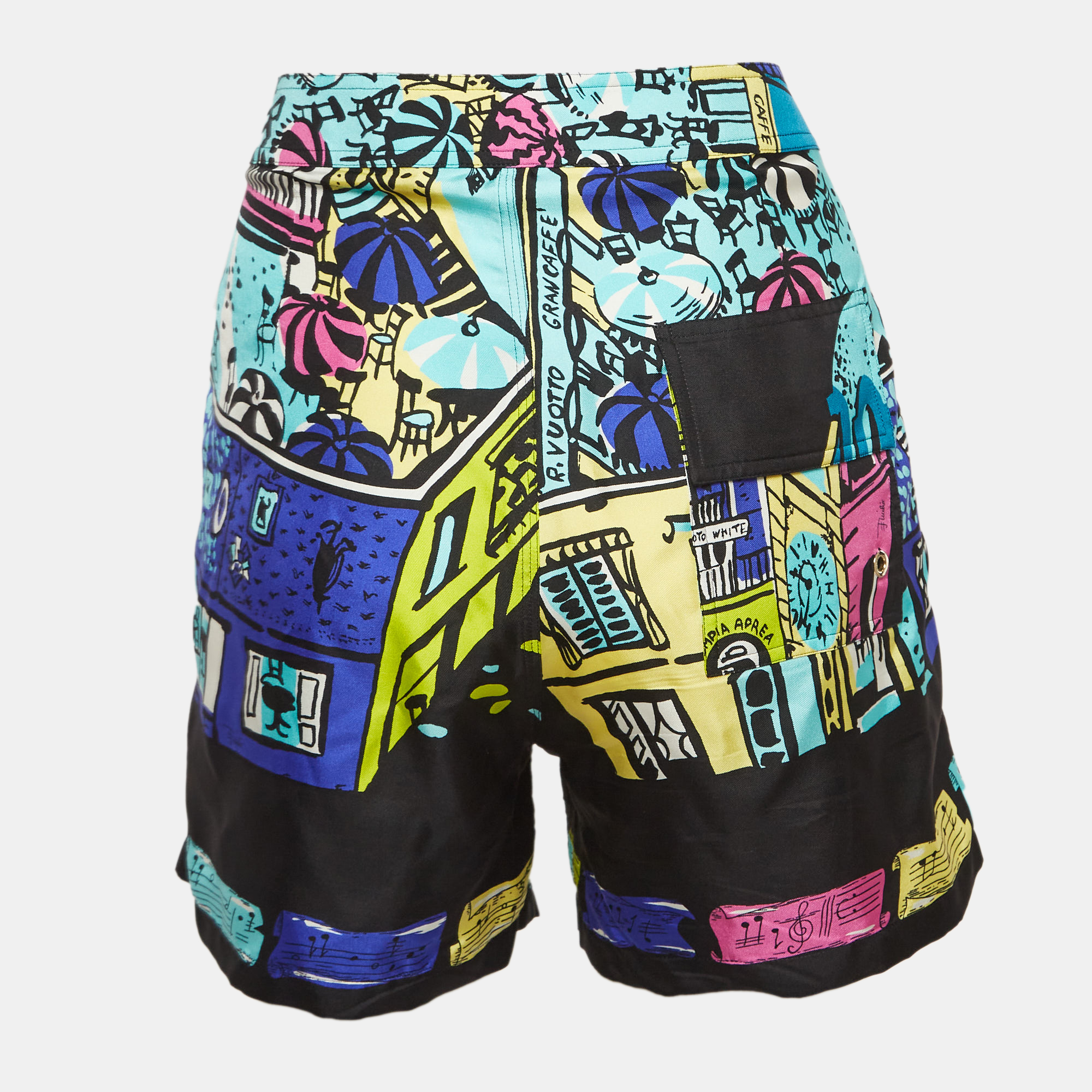 Emilio Pucci Multicolor Printed Silk Shorts S 