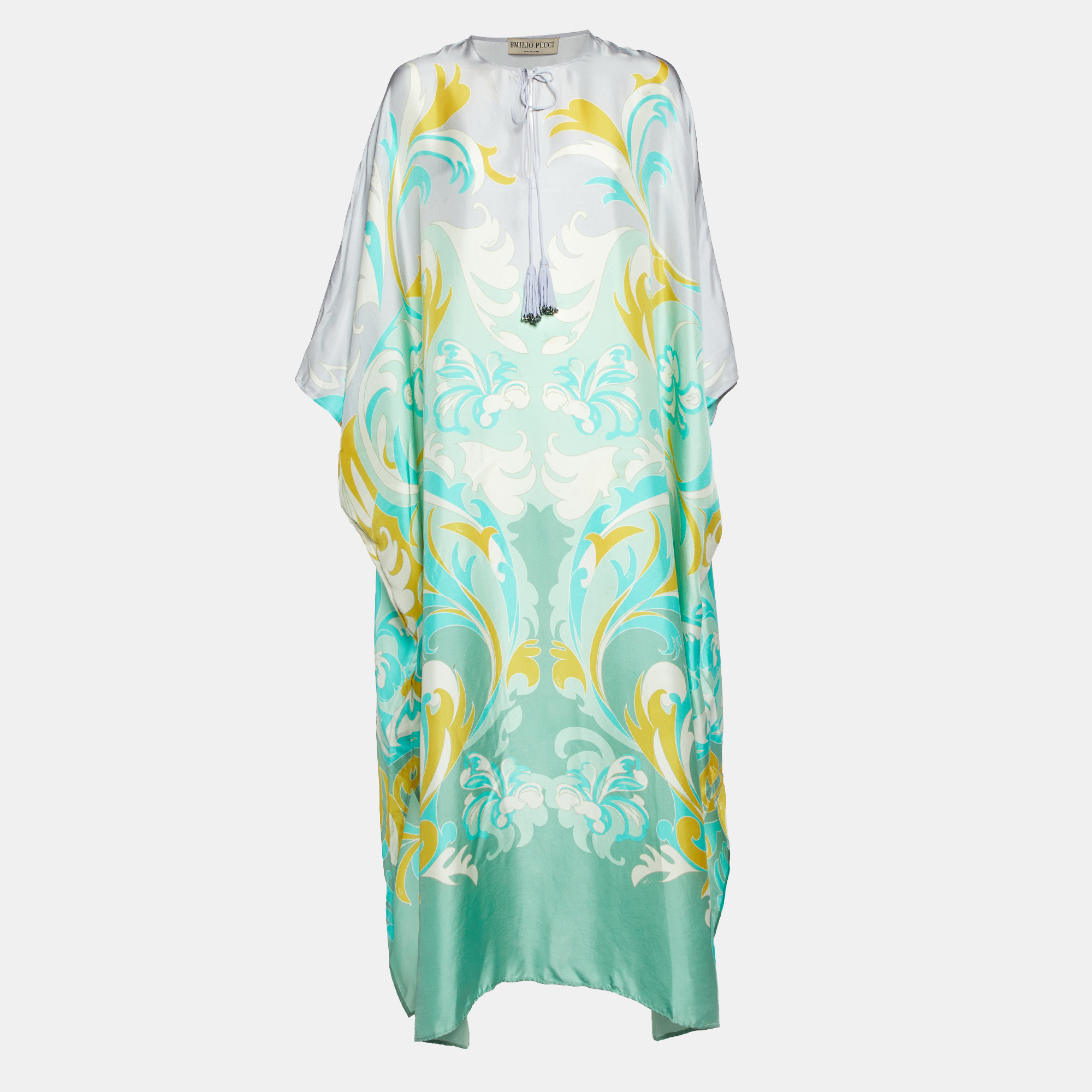 

Emilio Pucci Multicolor Printed Silk Kaftan