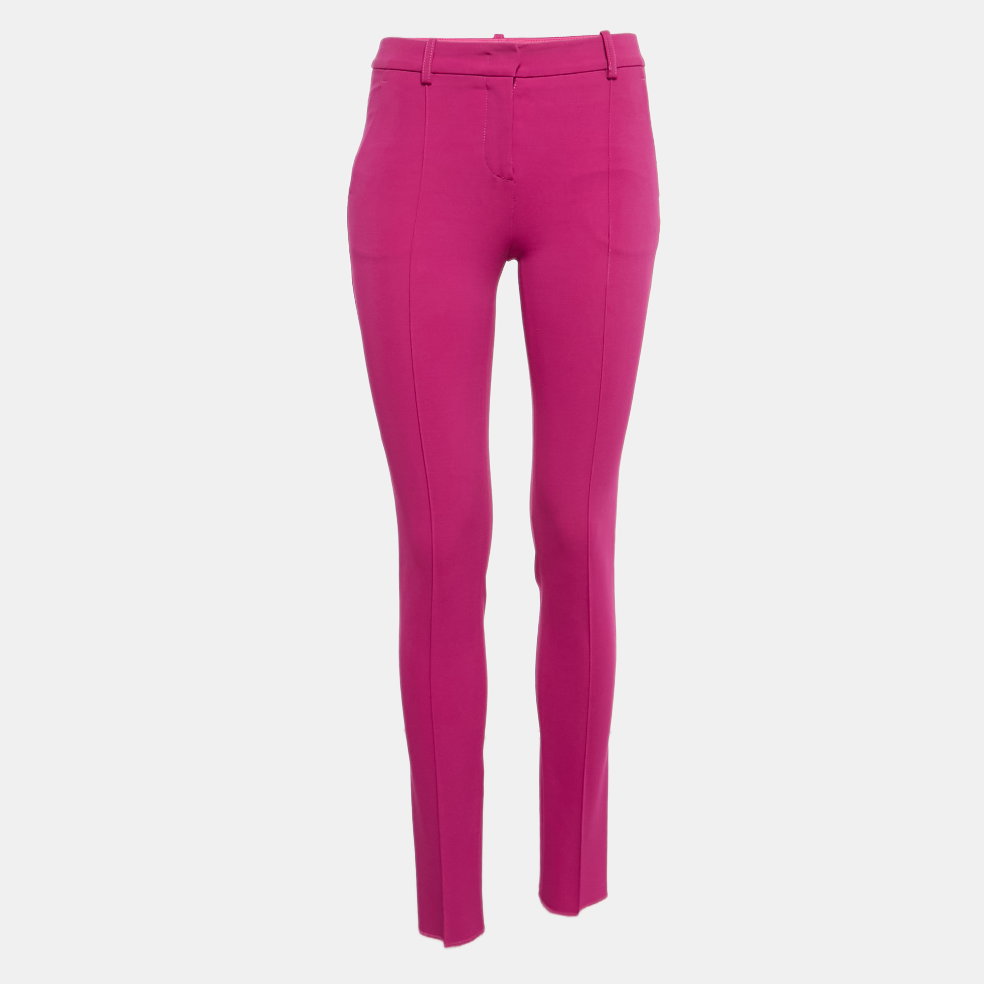 

Emilio Pucci Pink Jersey Pintuck Detail Trousers S