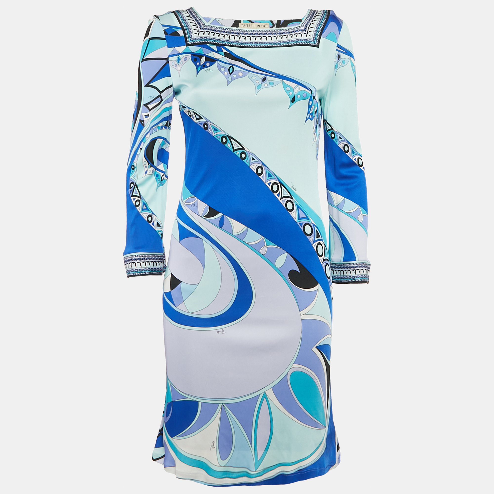 

Emilio Pucci Blue Print Jersey Short Dress M